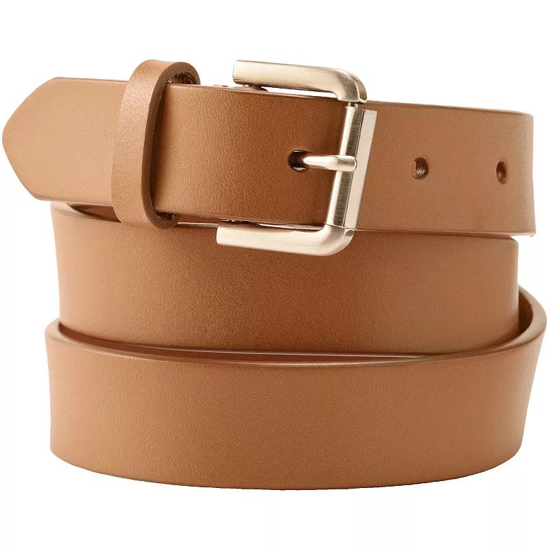 Women's Lands' End Classic Leather Belt, Size: Medium, Red Product Image