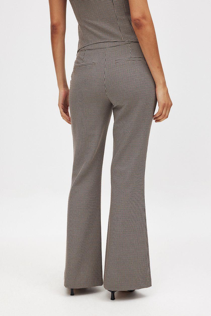 Flared Houndstooth Tailored Pants Product Image