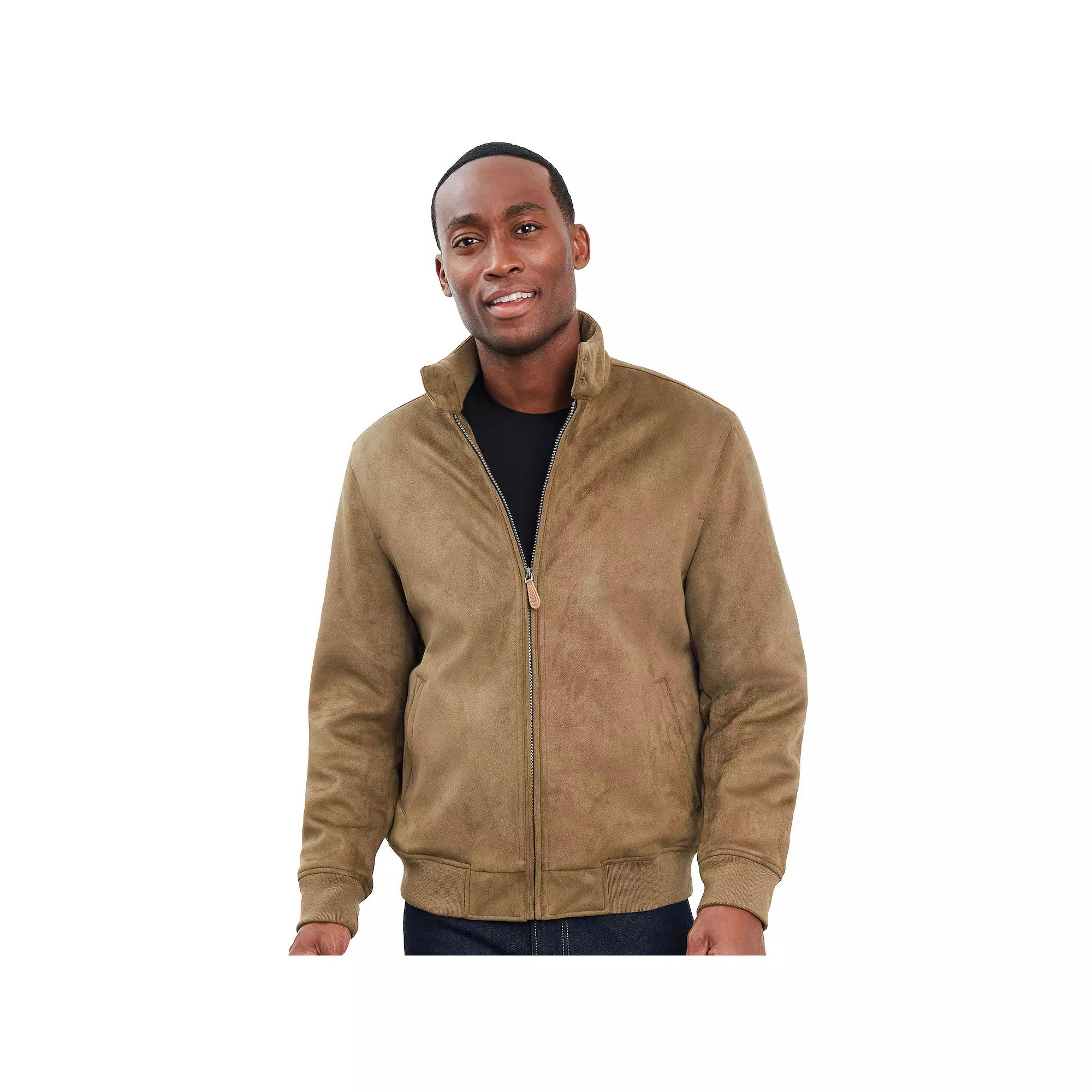 Men's London Fog Faux Suede Harrington Jacket, Size: Small, Whiskey Product Image