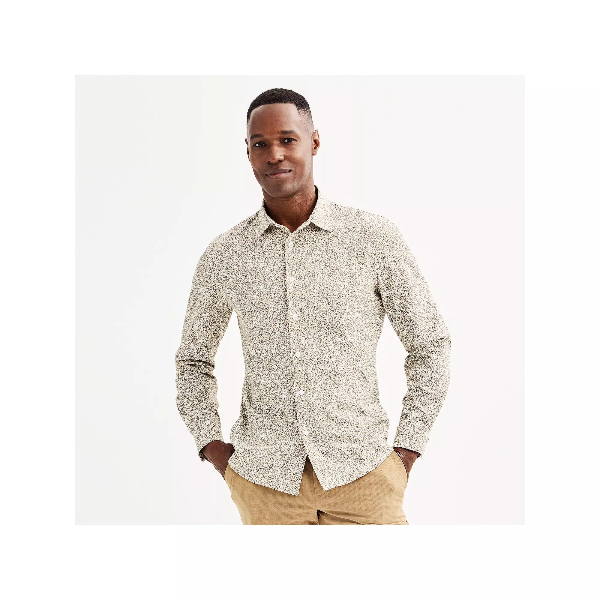 Men's FLX Slim Performance Untucked-Fit Button Down Long Sleeve Shirt,  Product Image