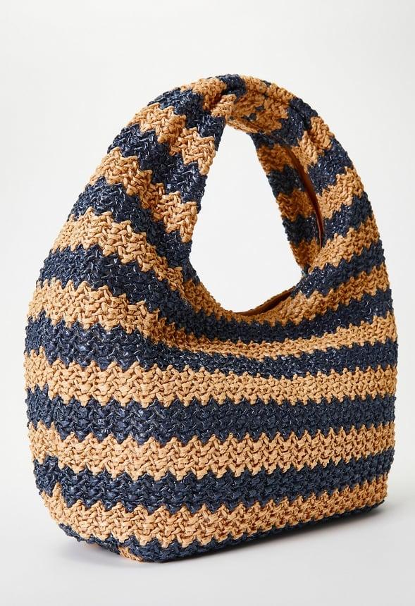 Stripe Crochet Raffia Bag Product Image