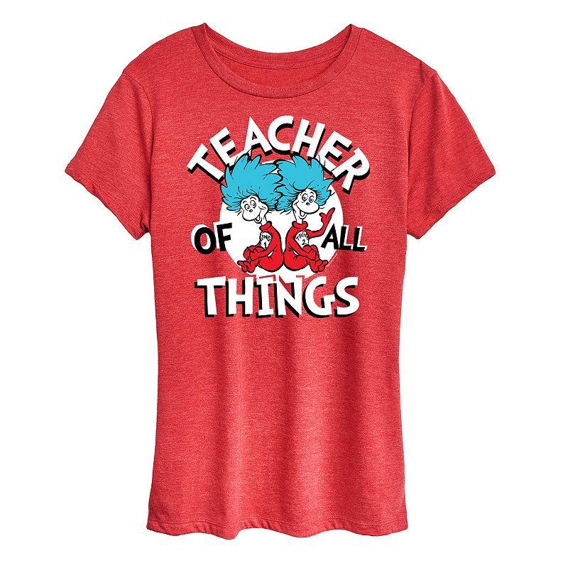 Women's Dr. Seuss Teacher Of All Things Graphic Tee,  Product Image