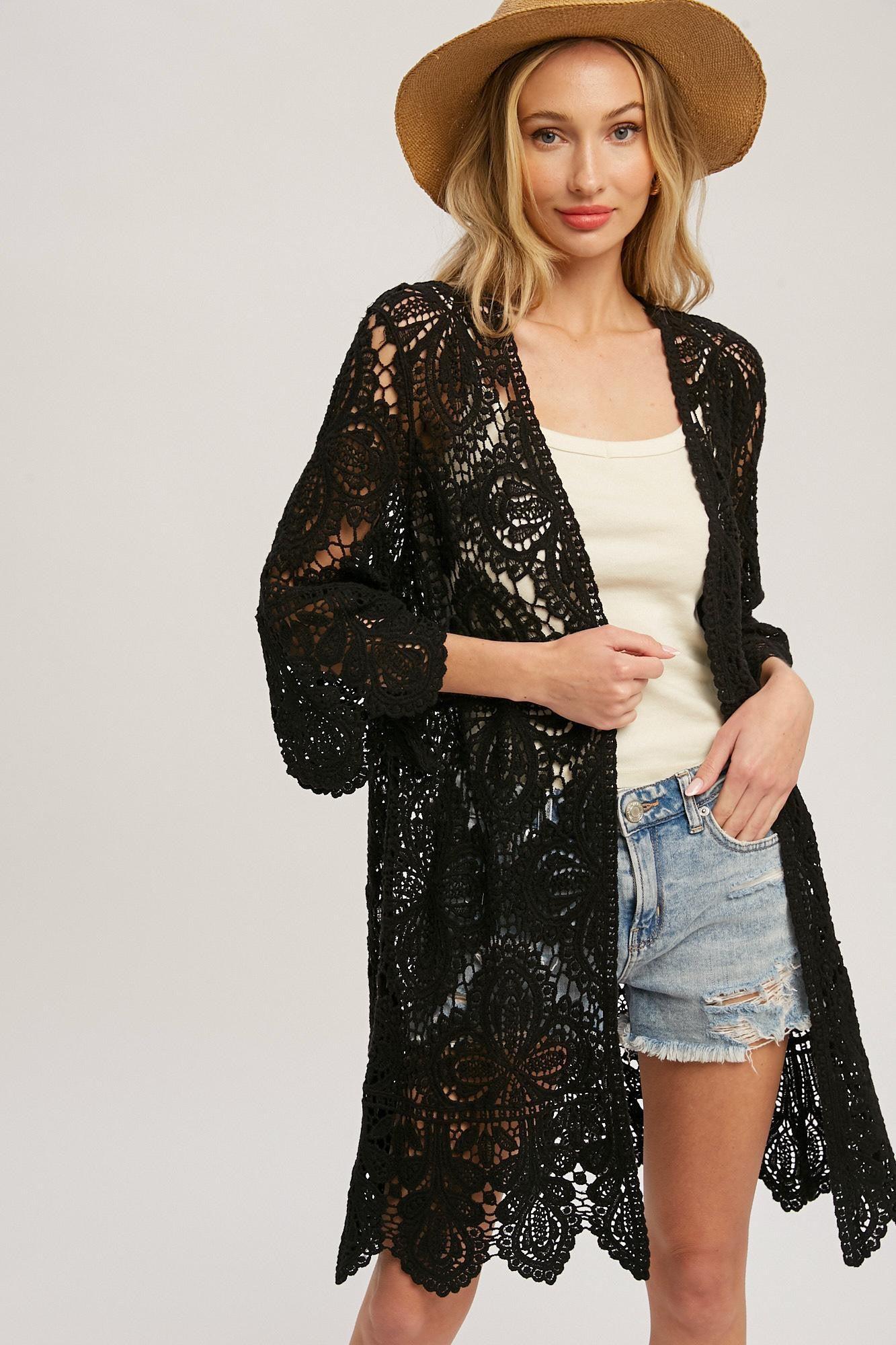 Crochet Lace Cardigan Product Image