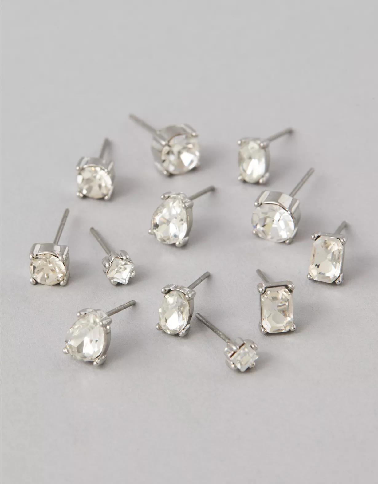 AEO Glass Stud Earrings 6-Pack Product Image