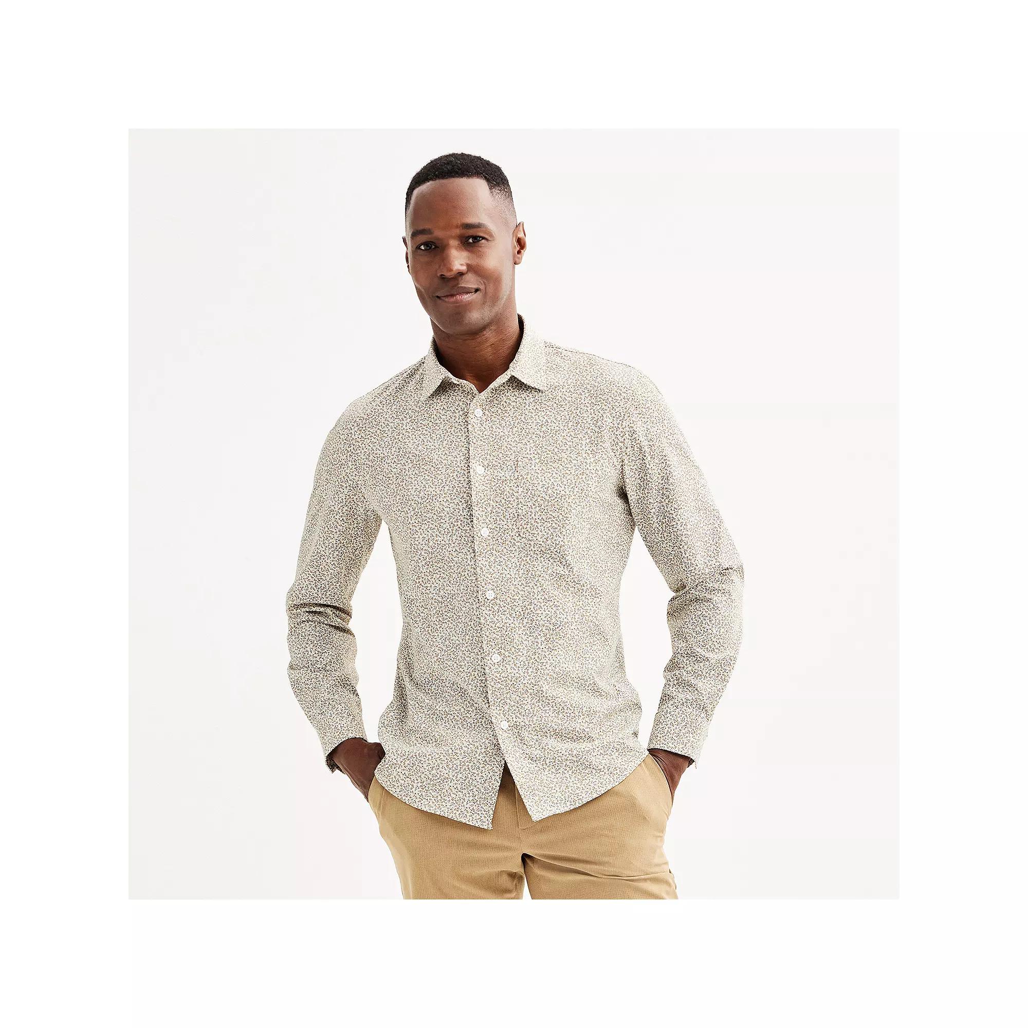 Men's FLX Slim Performance Untucked-Fit Button Down Long Sleeve Shirt,  Product Image