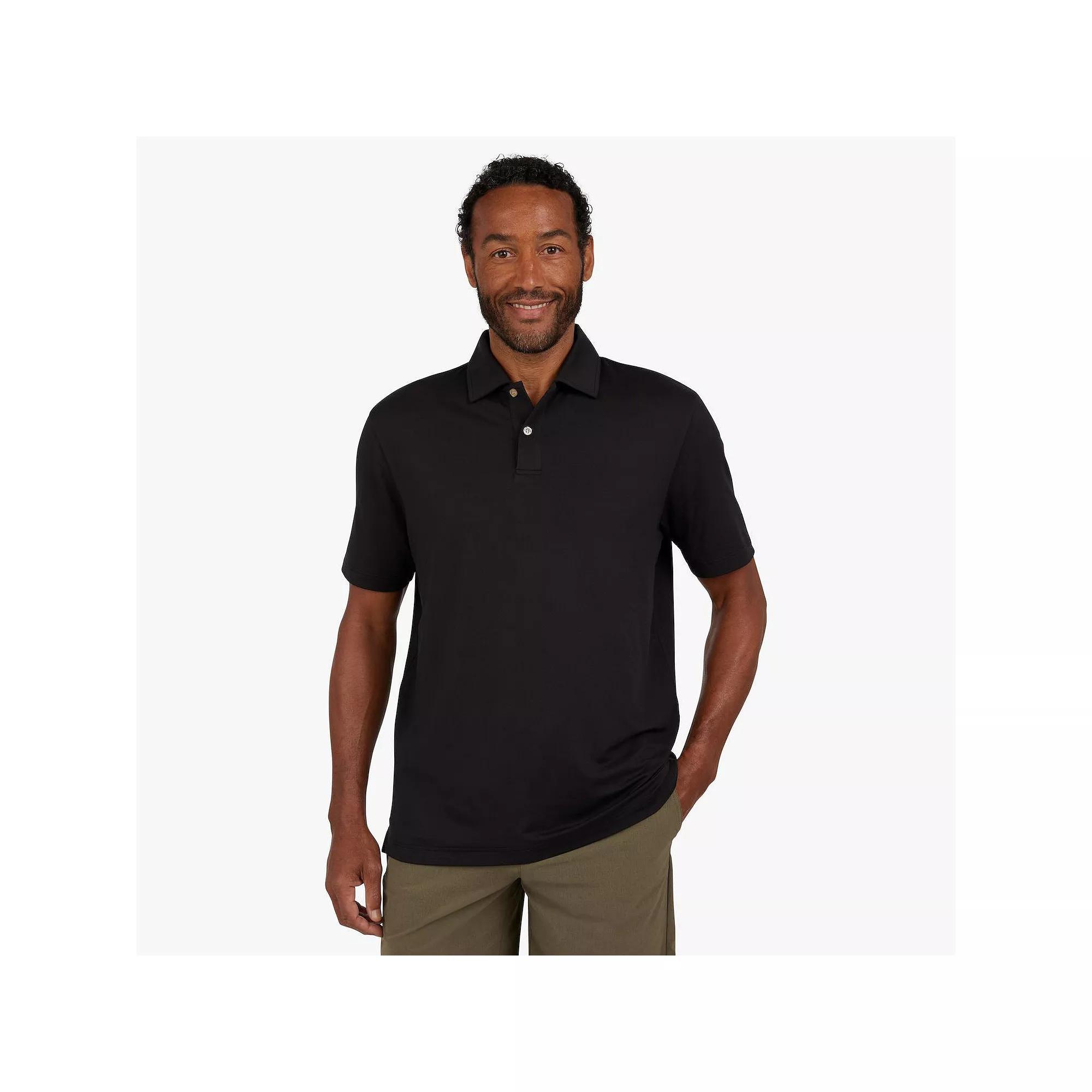 Men's Chaps Short Sleeve Performance Polo, Size: Small, Black Product Image