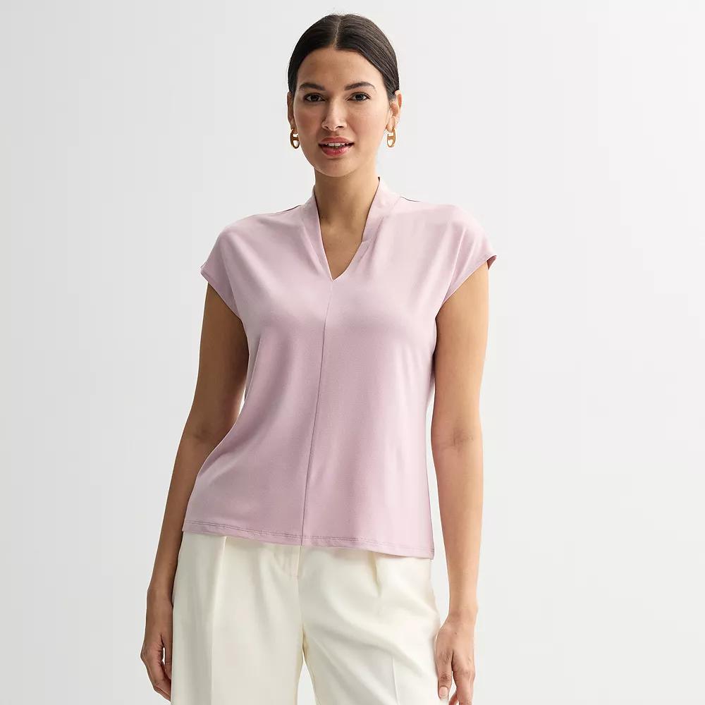 Women's Nine West Dolman V-Neck Knit Top, Size: Medium, Washed Purple Product Image