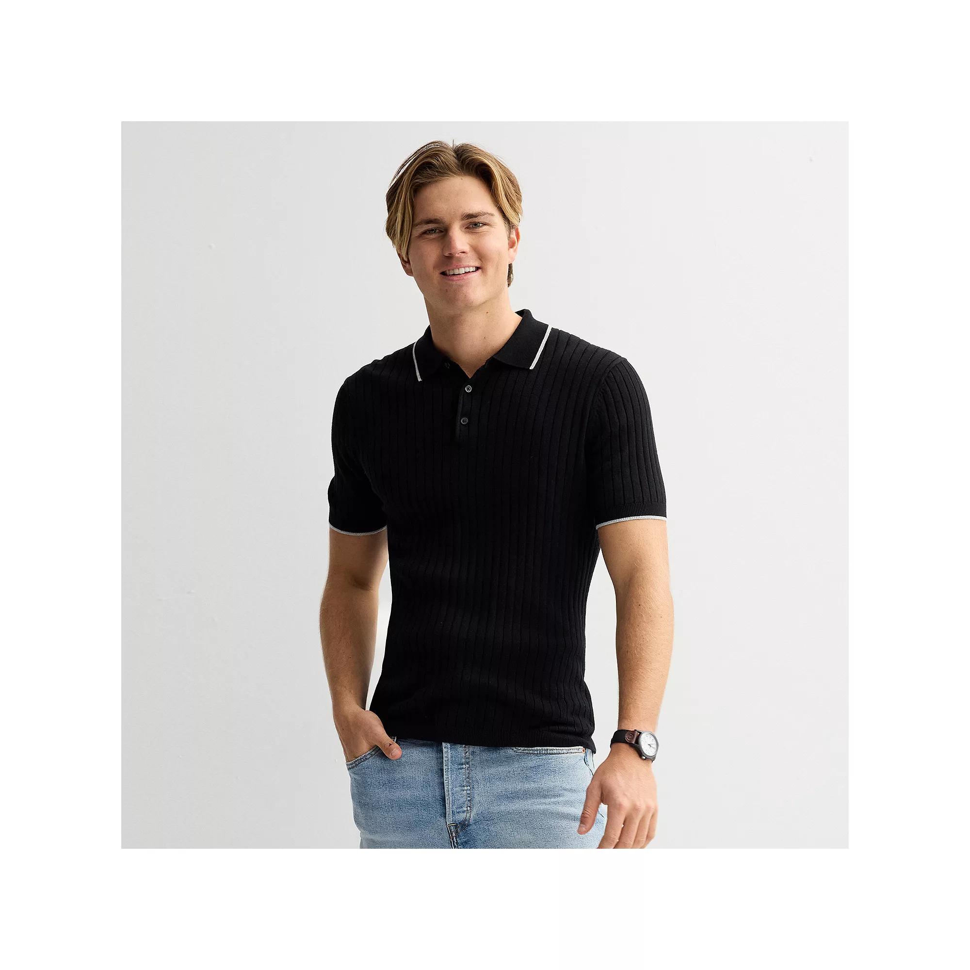 Men's Sonoma Goods For Life® Tipped Sweater Polo,  Product Image