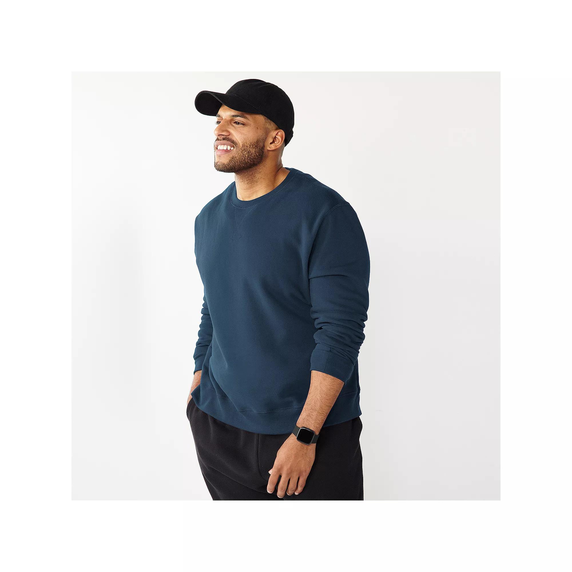 Big & Tall Tek Gear® Ultra Soft Crew Sweatshirt, Boy's, Size: 2XB, Dress Blues Product Image