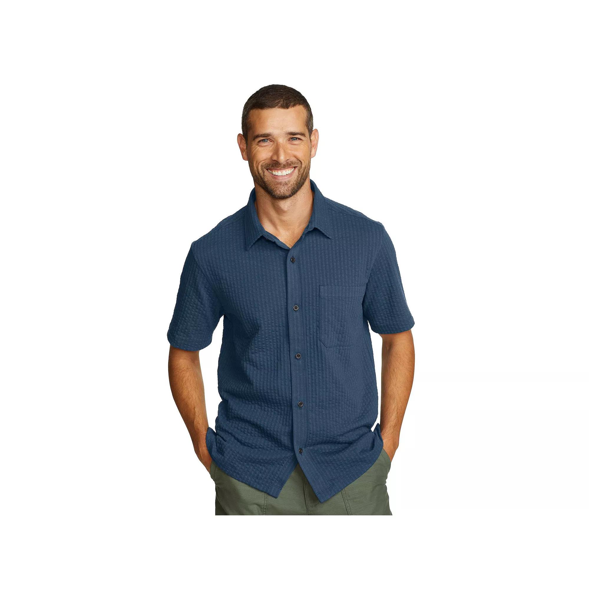 Men's Eddie Bauer Short Sleeve Alderpine Seersucker Shirt,  Product Image