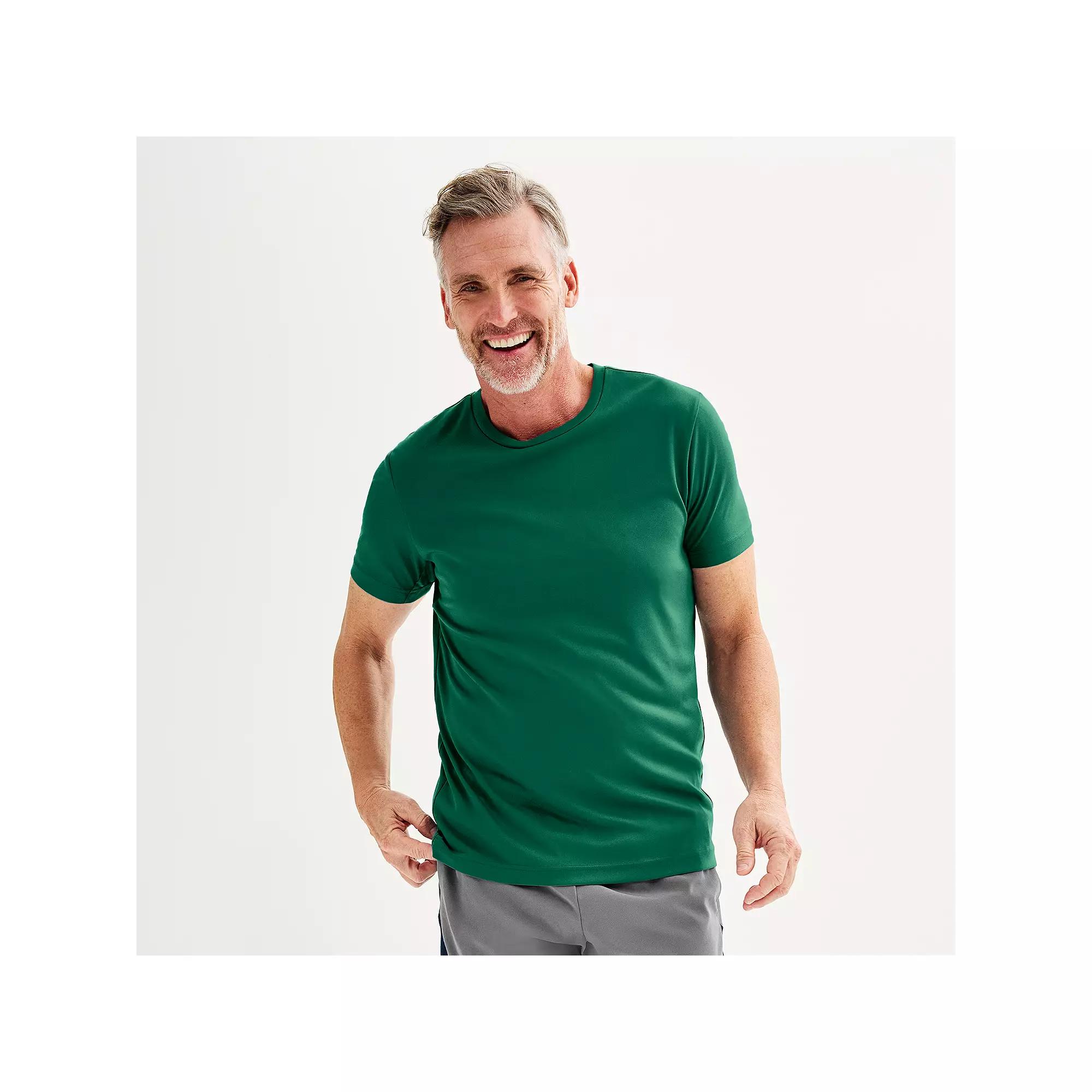 Men's Tek Gear® Dry Tek Tee, Size: XXL, Valiant Green Grid Product Image