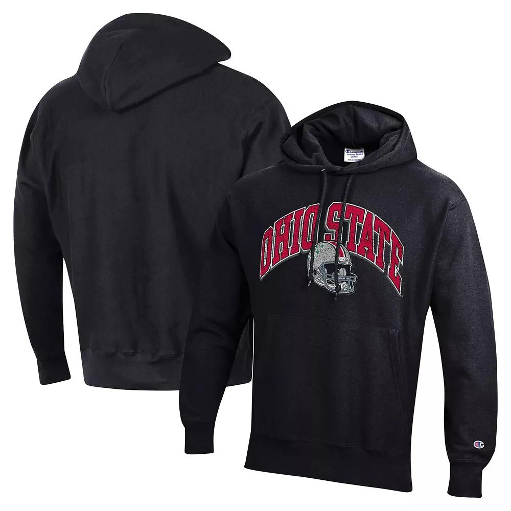 Men's Champion Black Ohio State Buckeyes Vault Late Night Reverse Weave Pullover Hoodie,  Product Image