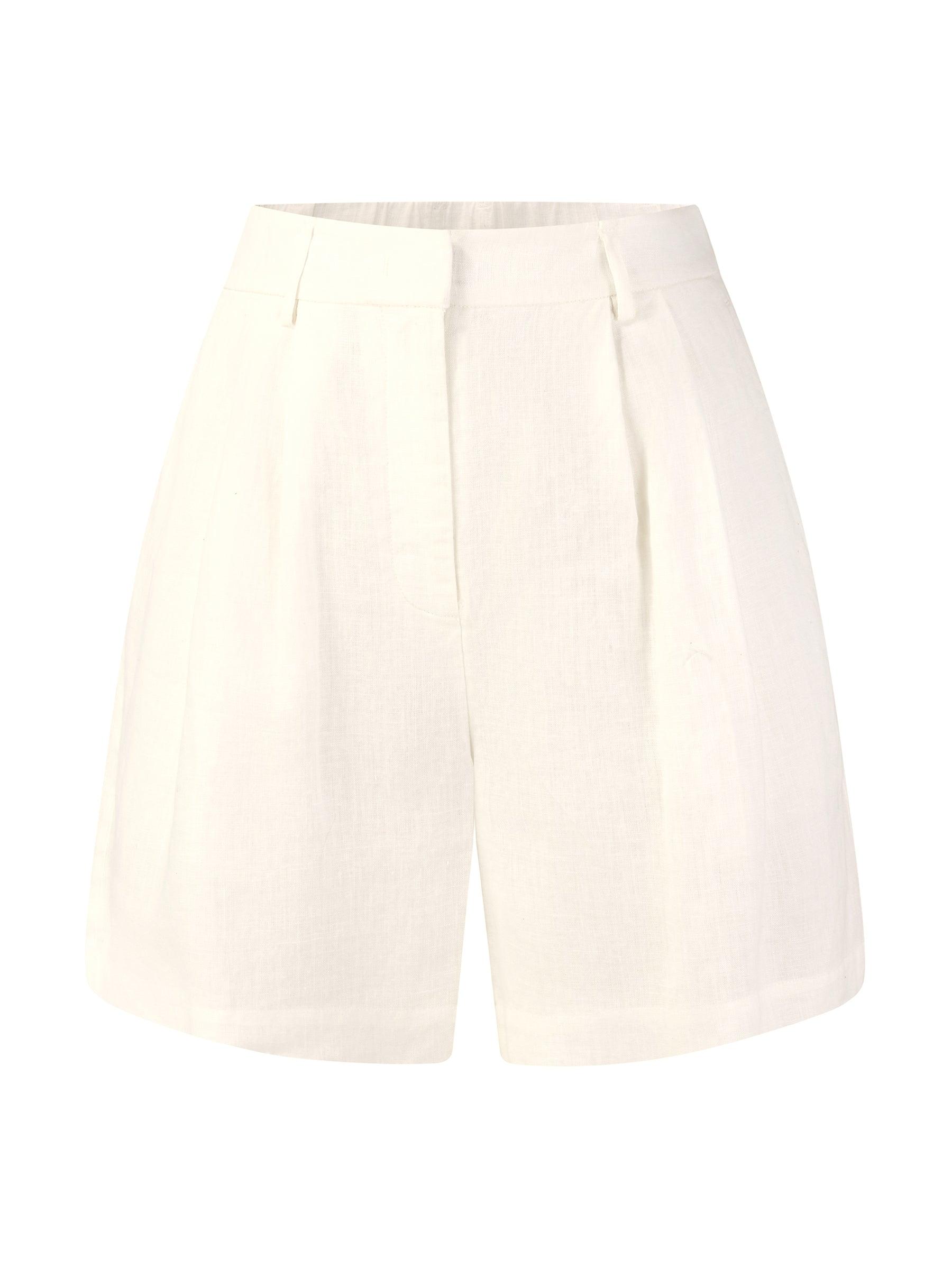 100% Linen Women A-Line Shorts Product Image