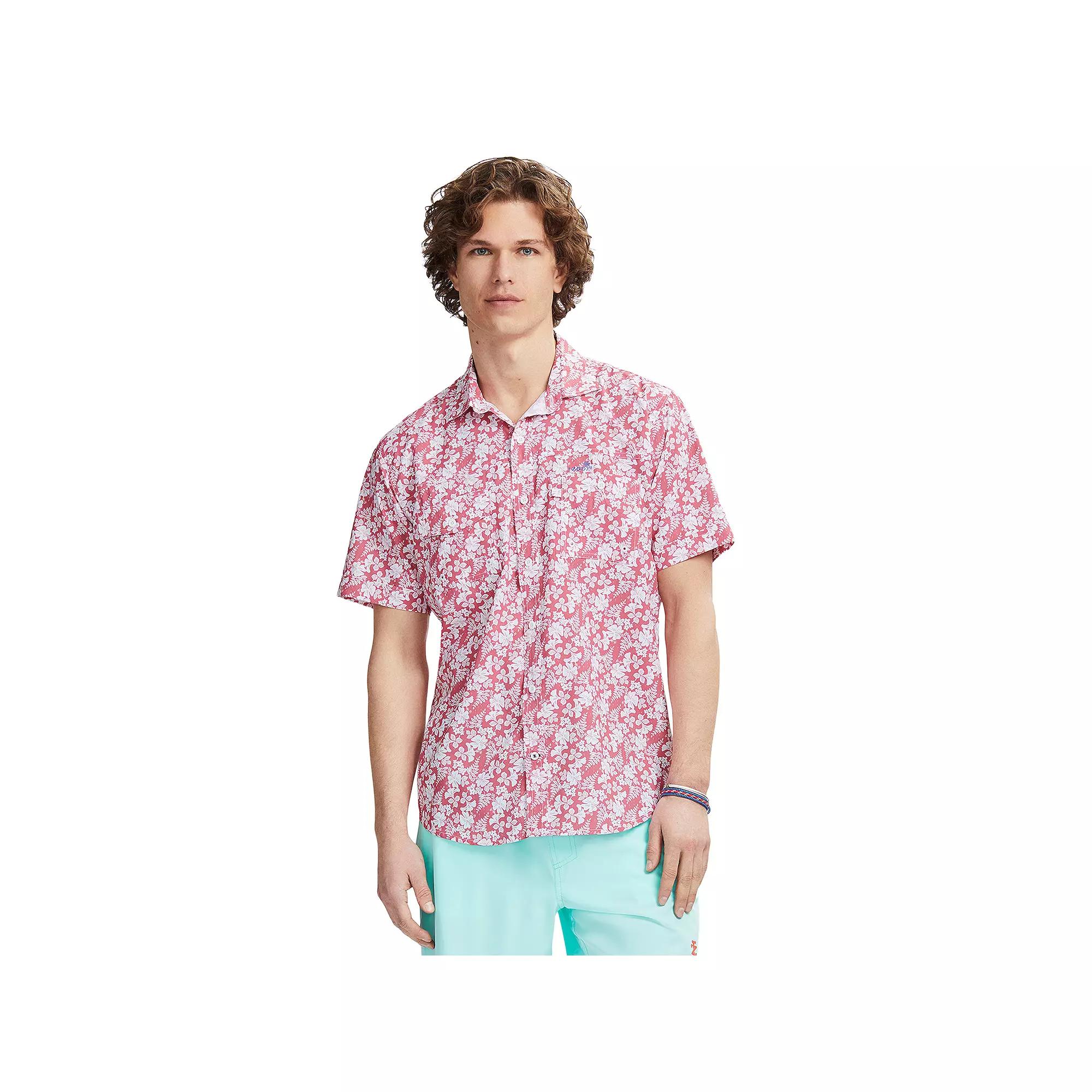 Men's IZOD Sunshield Performance Short Sleeve Button Down Shirt,  Product Image