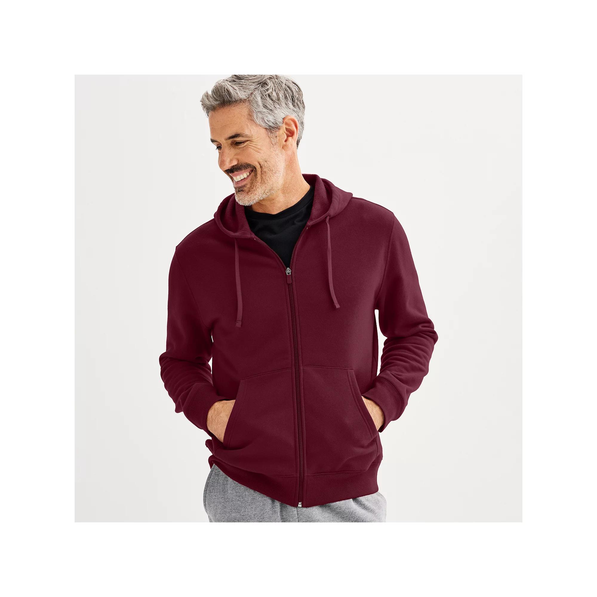 Men's Tek Gear® Ultra Soft Fleece Zip Front Hoodie,  Product Image