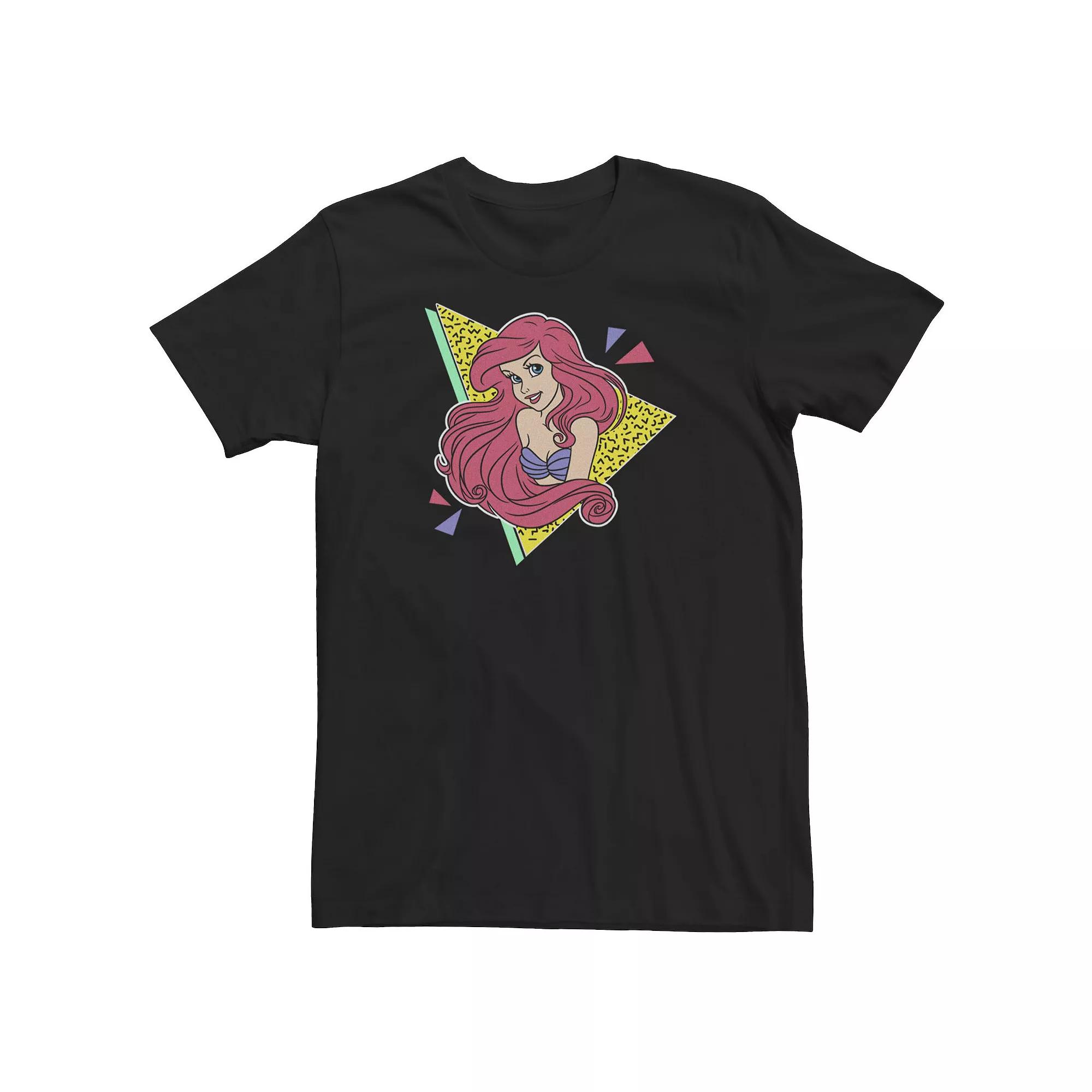 Big & Tall Disney Little Mermaid Ariel Retro 80's Style Tee, Men's,  Product Image