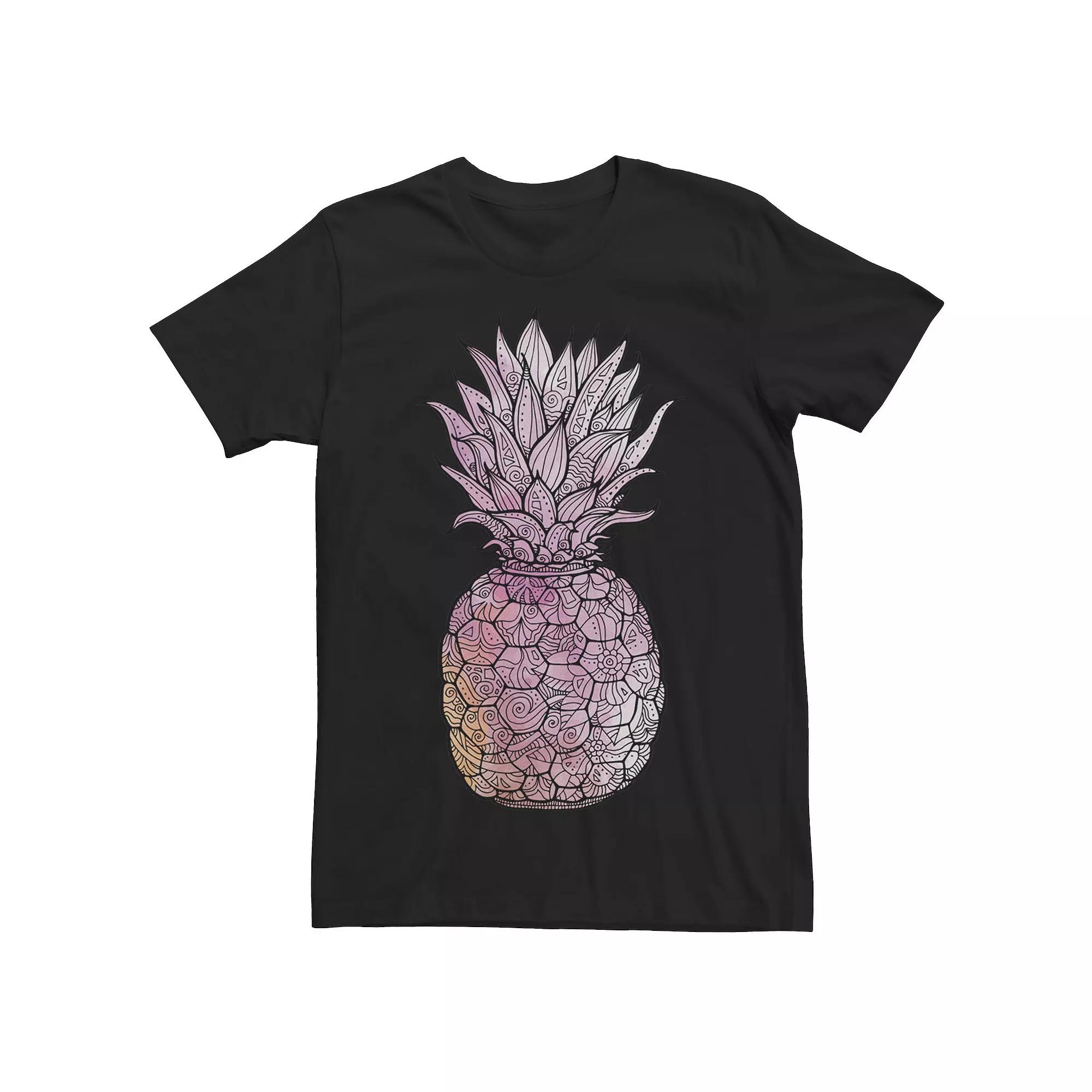 Men's Pineapple Gradient Portrait Graphic Tee,  Product Image