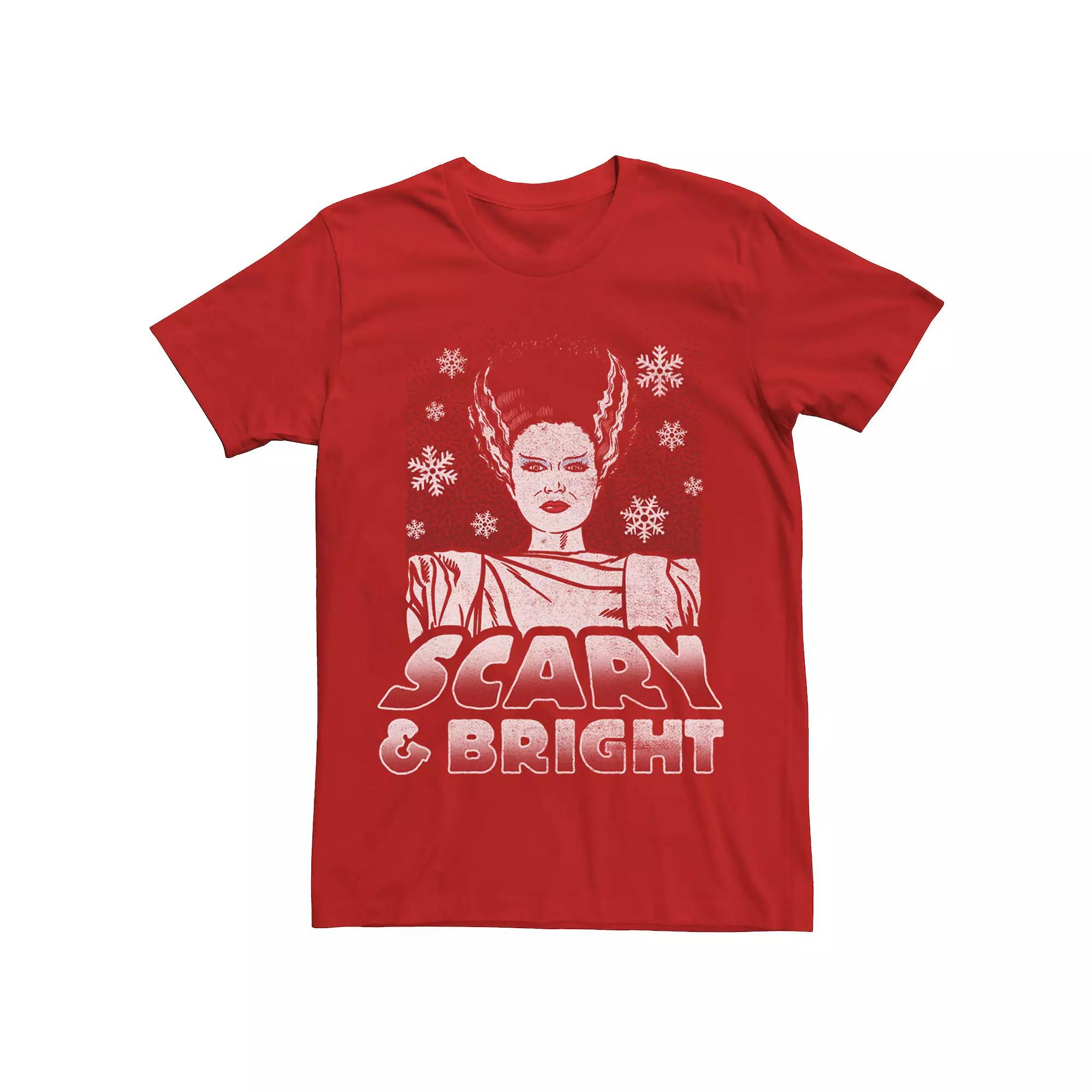 Men's Universal Monsters Christmas Scary & Bright Bride Graphic Tee,  Product Image