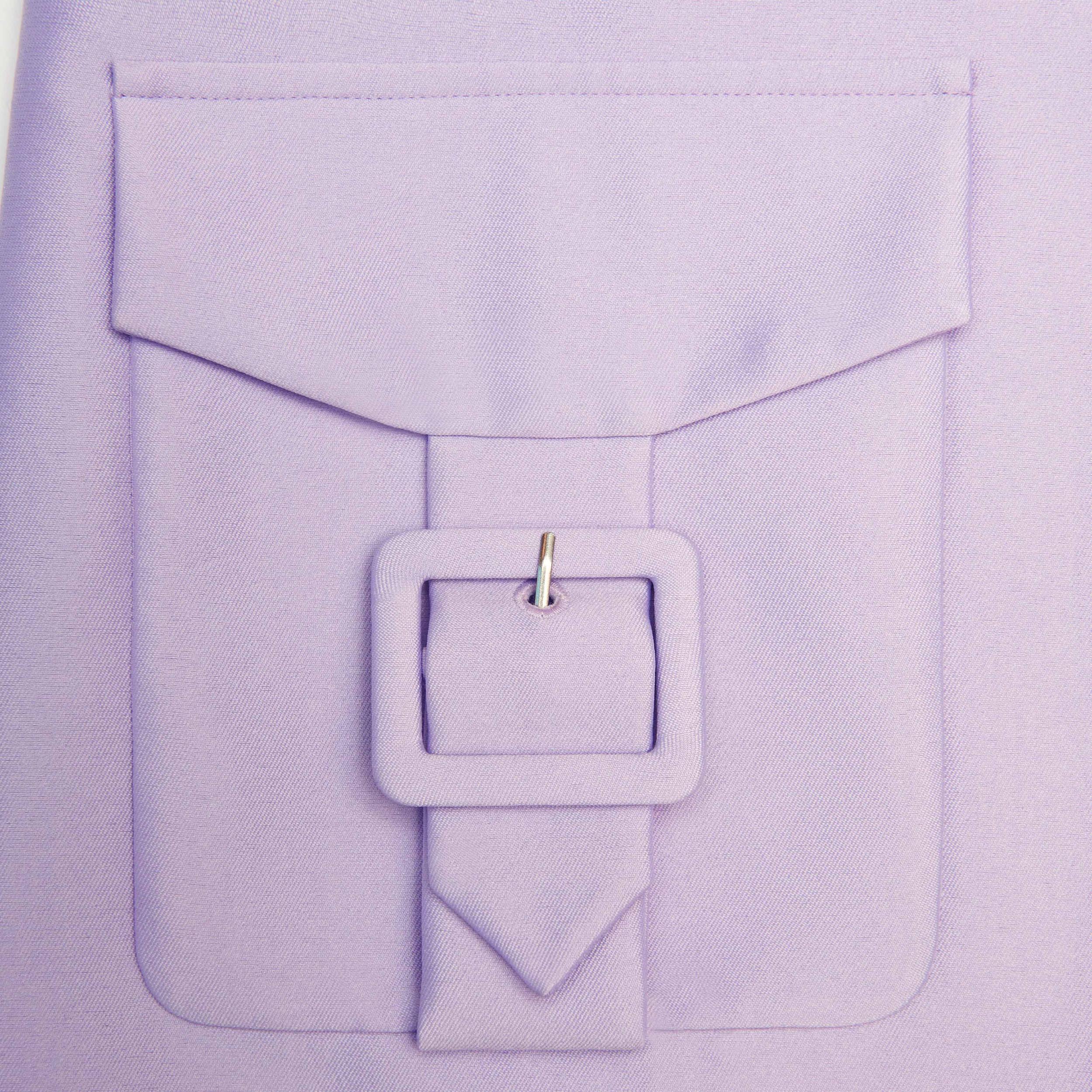 Lilac Taffeta Mini Dress Product Image