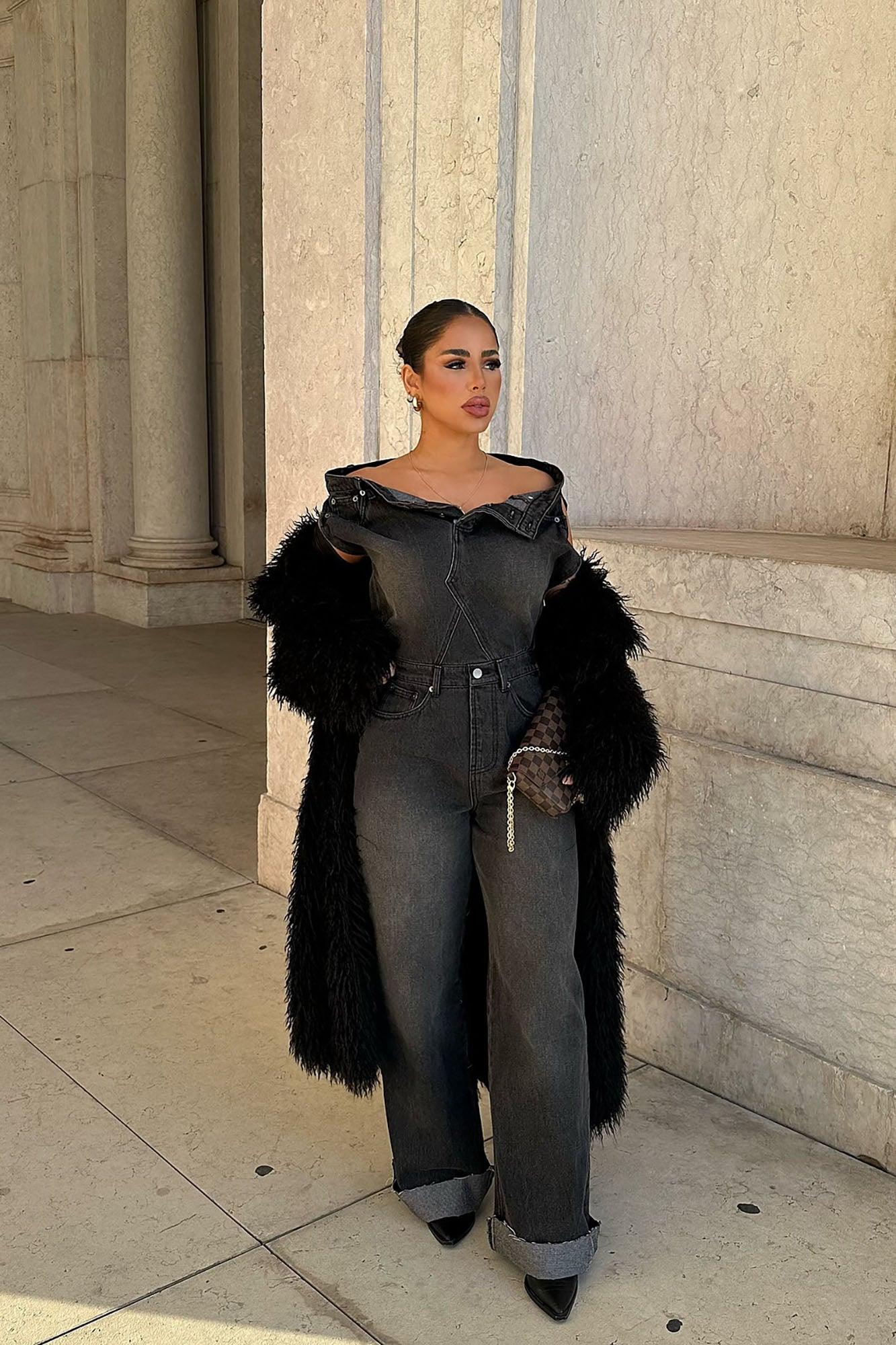 Dakota Denim Jumpsuit - Black Product Image