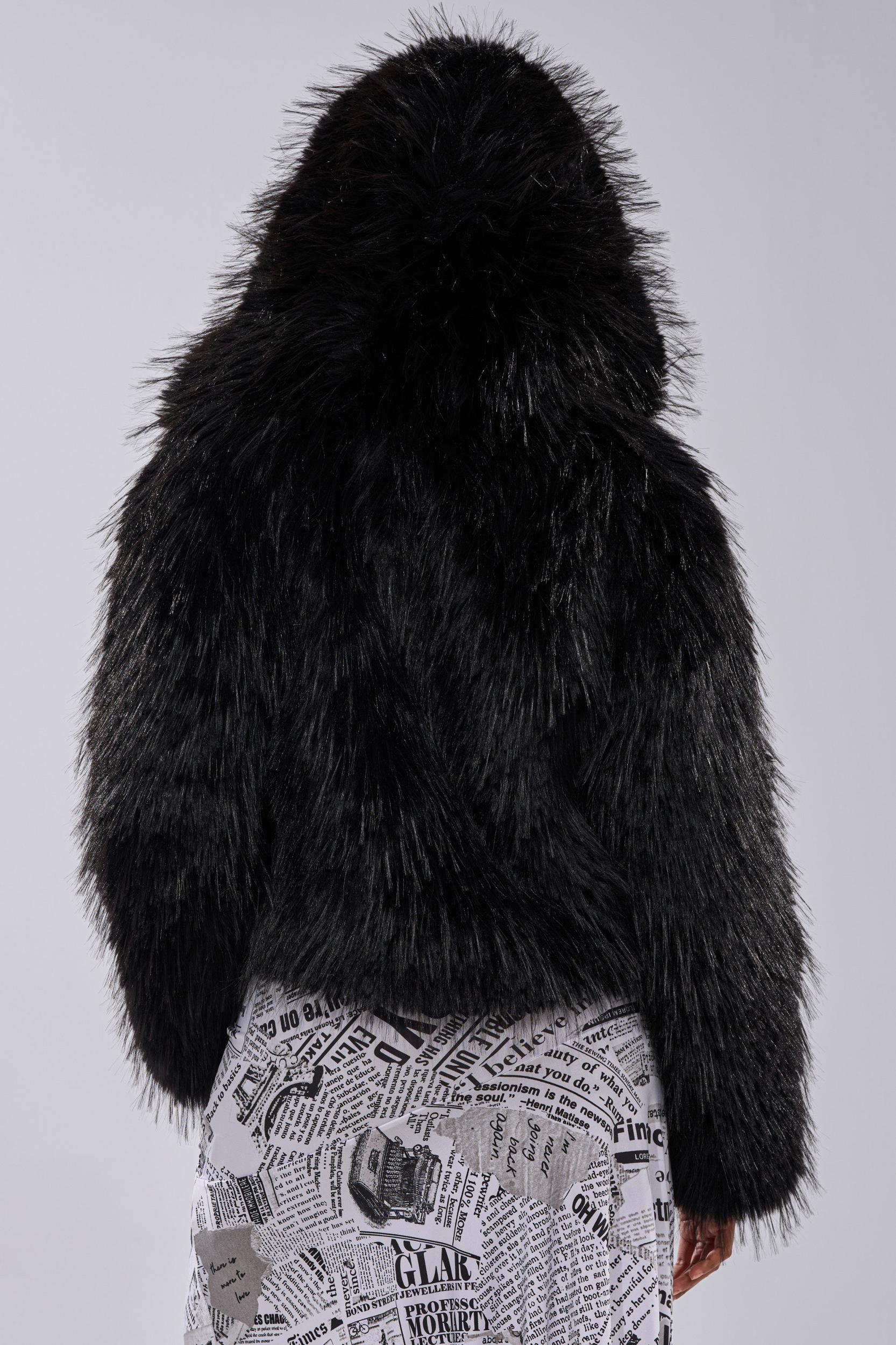 LOSING IT HOODED FAUX FUR Product Image