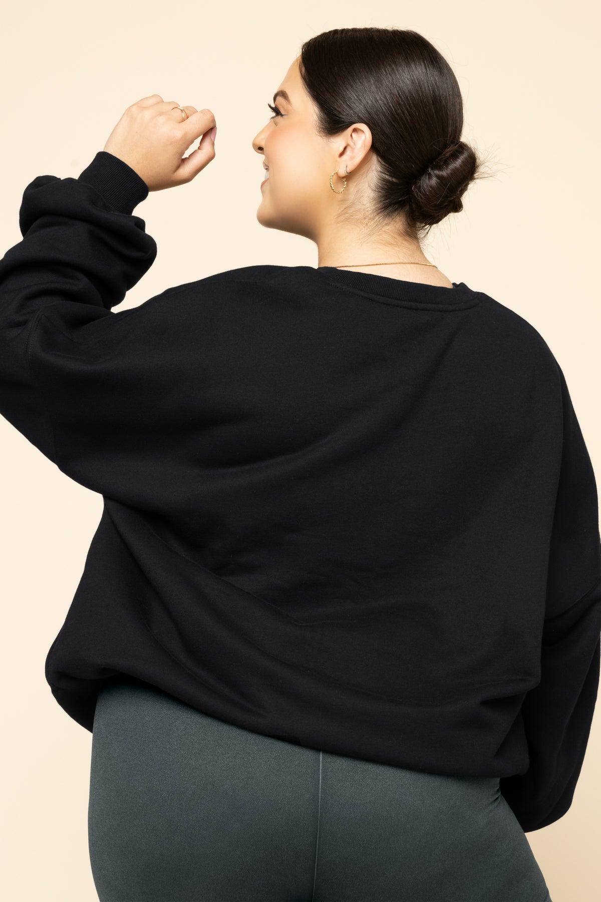 POPFLEX® Cloud Crewneck Sweater - Black Product Image