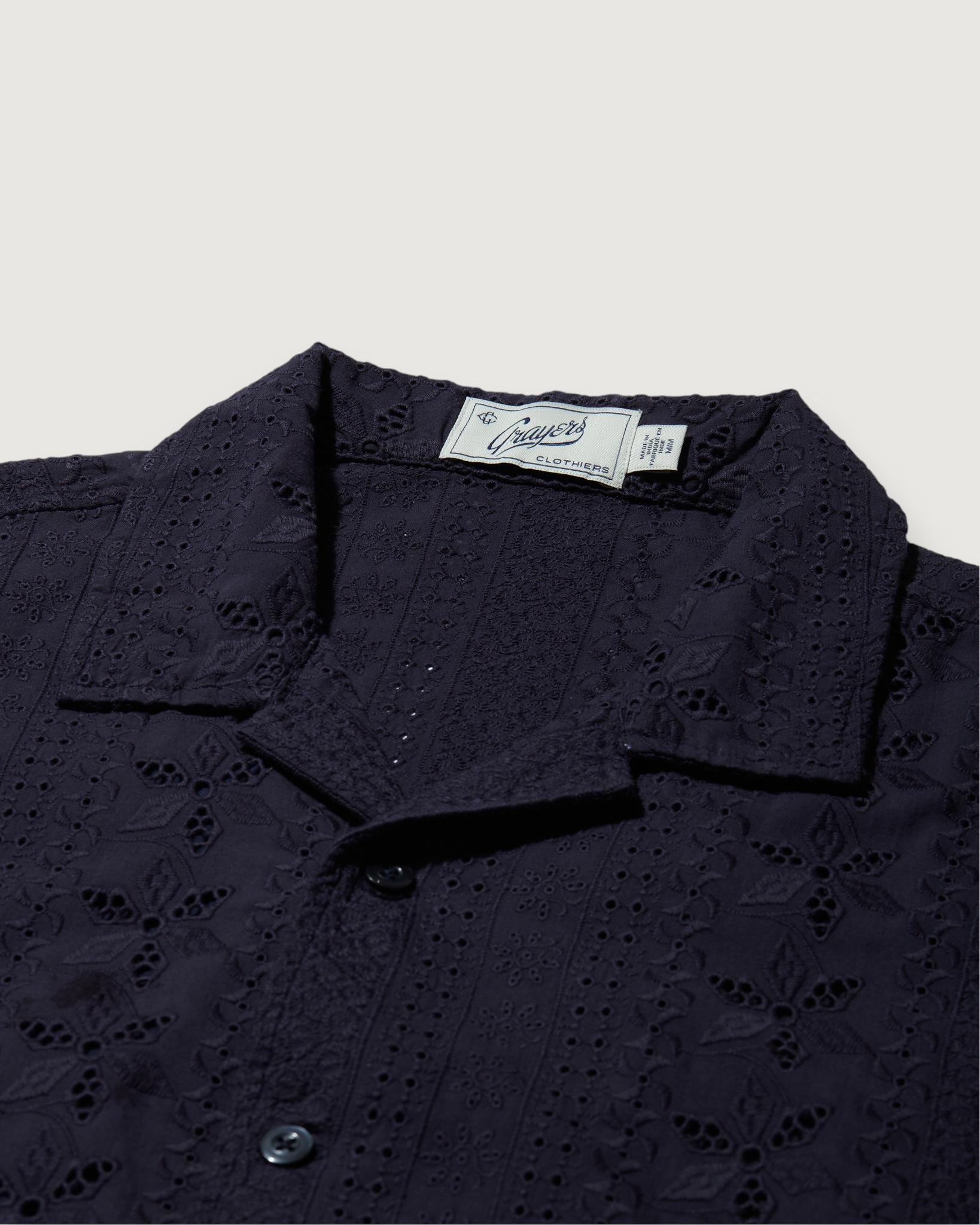 The Resort Embroidered Shirt - Graphite Product Image