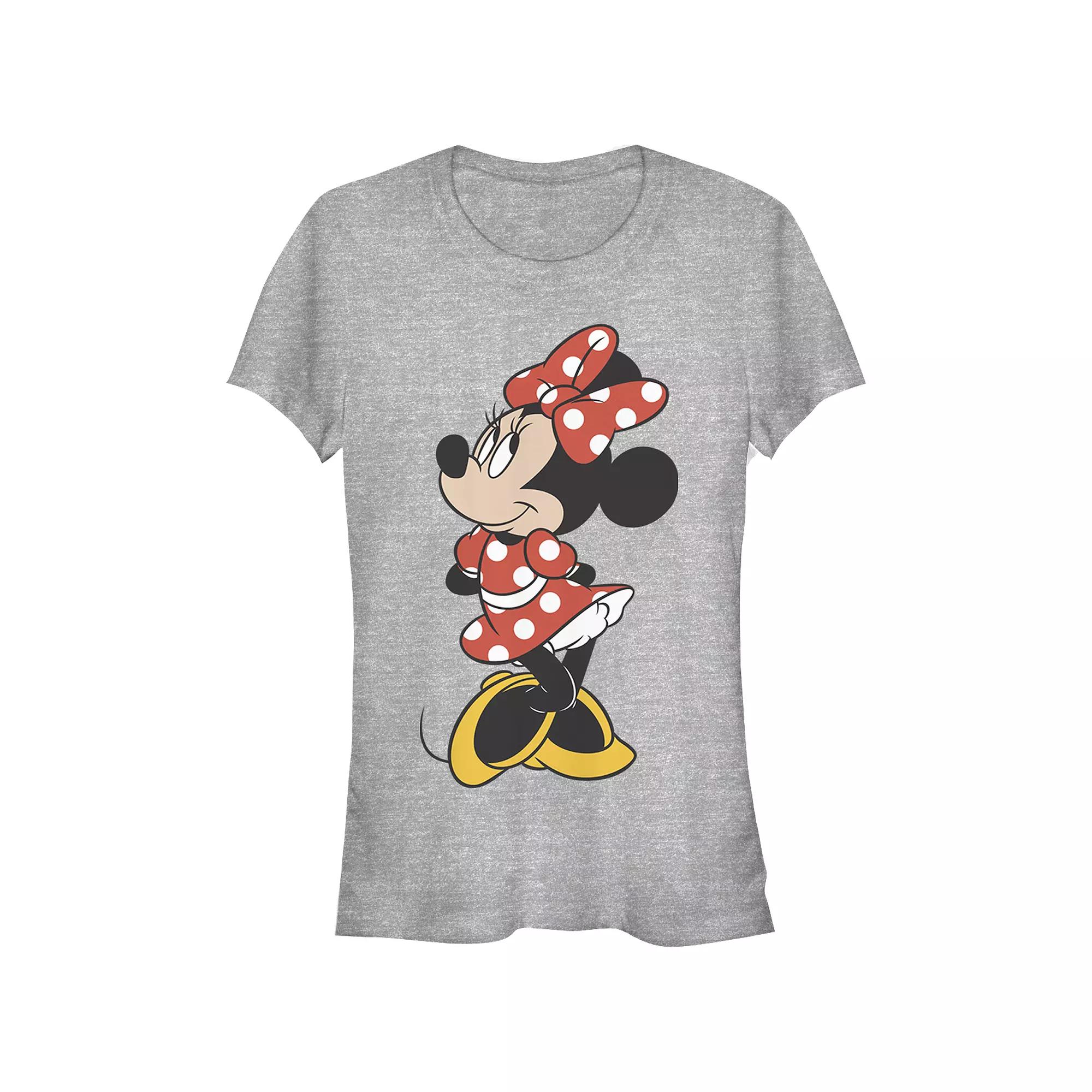 Disney's Minnie Mouse Juniors' Vintage Minnie Pose Fitted Graphic Tee, Girl's,  Product Image