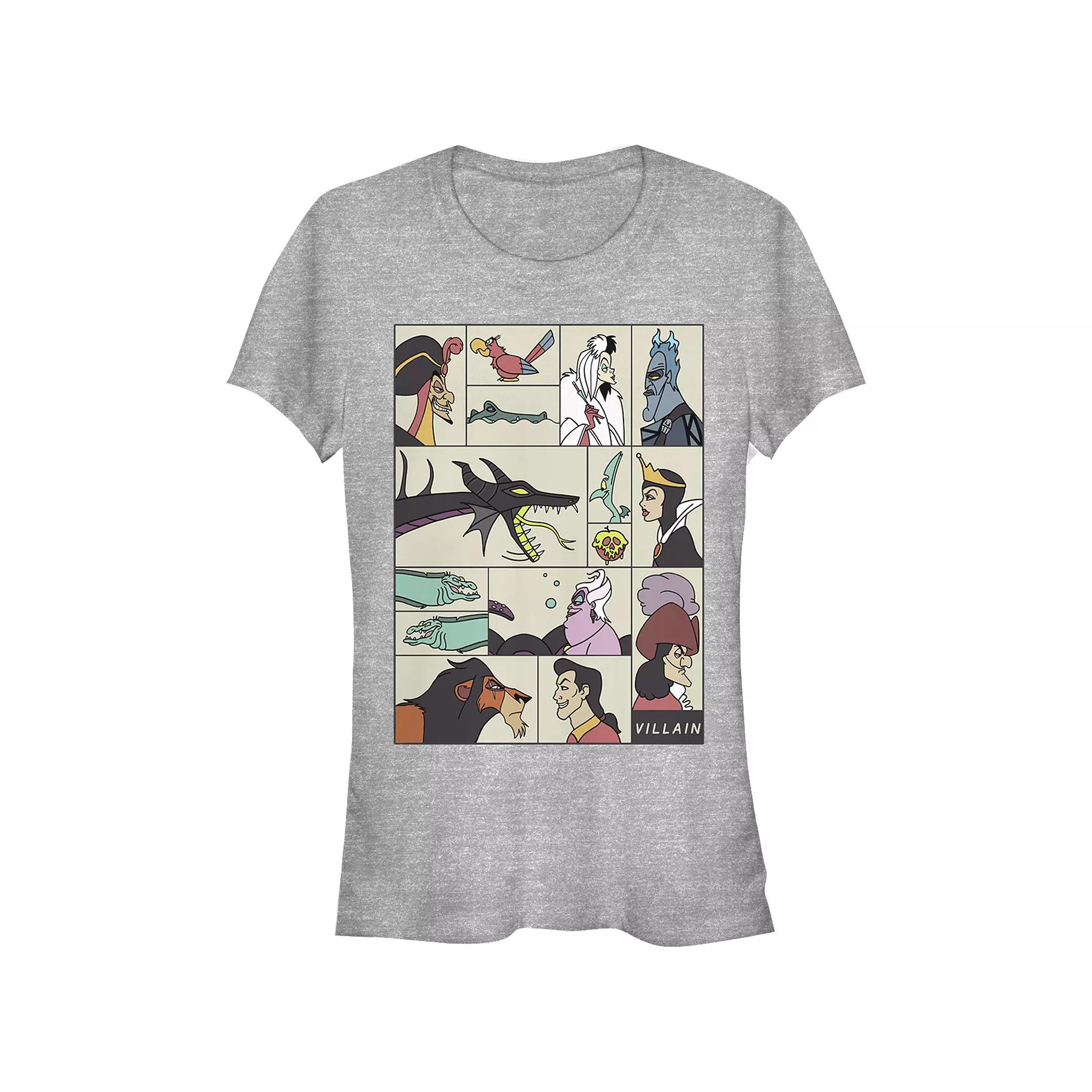 Disney Villains Square Portrait Profiles Juniors' Fitted Graphic Tee, Girl's,  Product Image