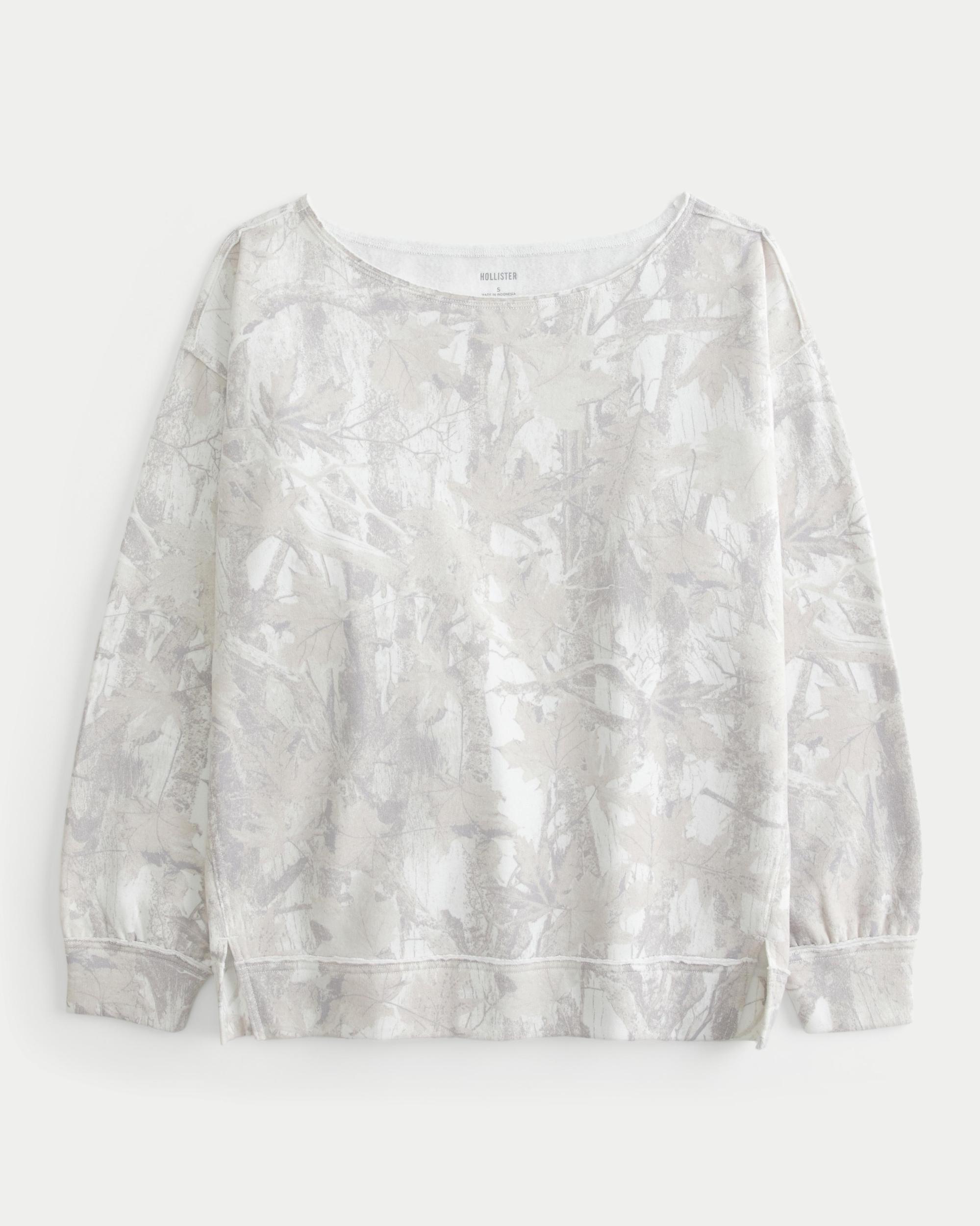 Oversized Off-the-Shoulder Sweatshirt Product Image