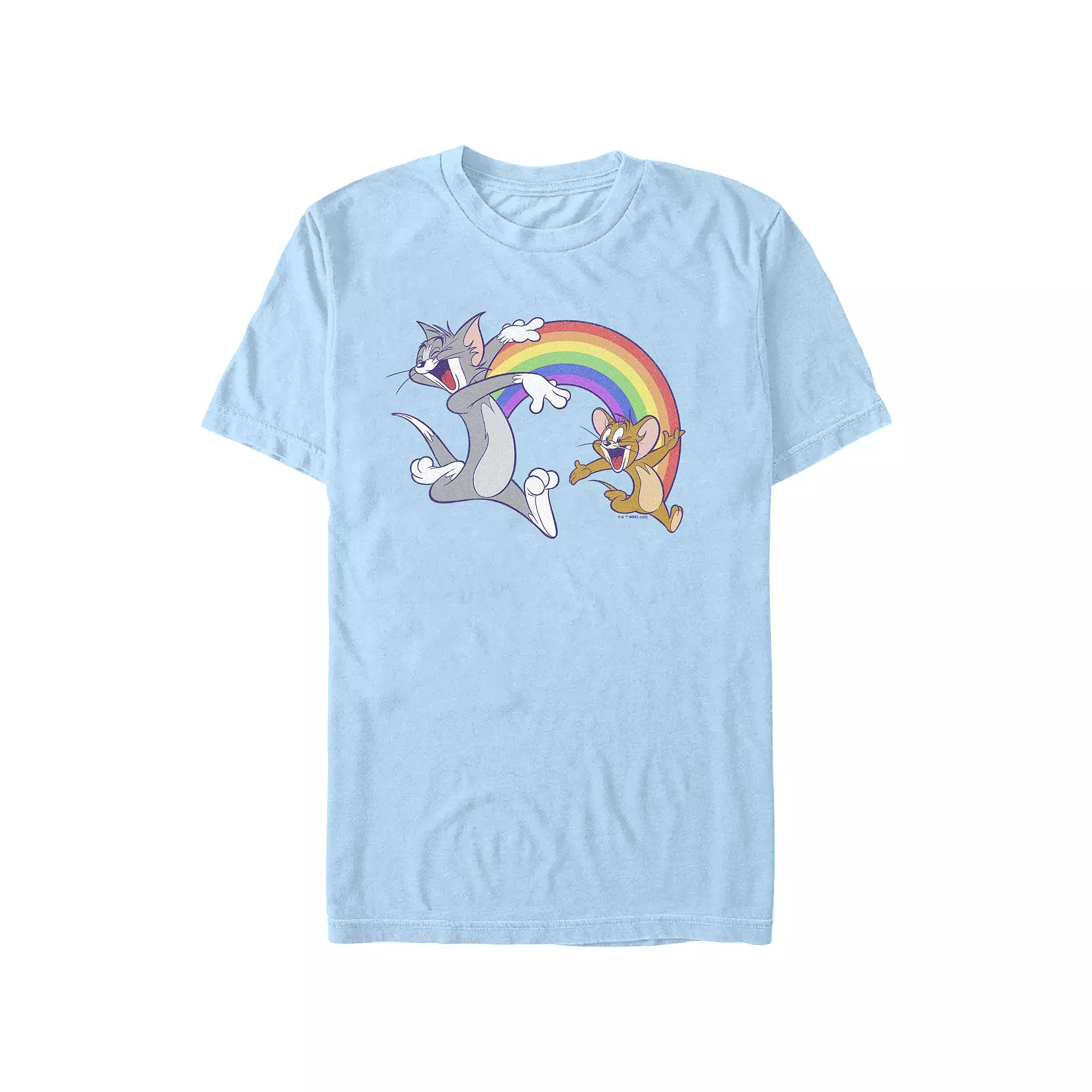 Men's Tom & Jerry Rainbow Buddies Pride Graphic Tee,  Product Image