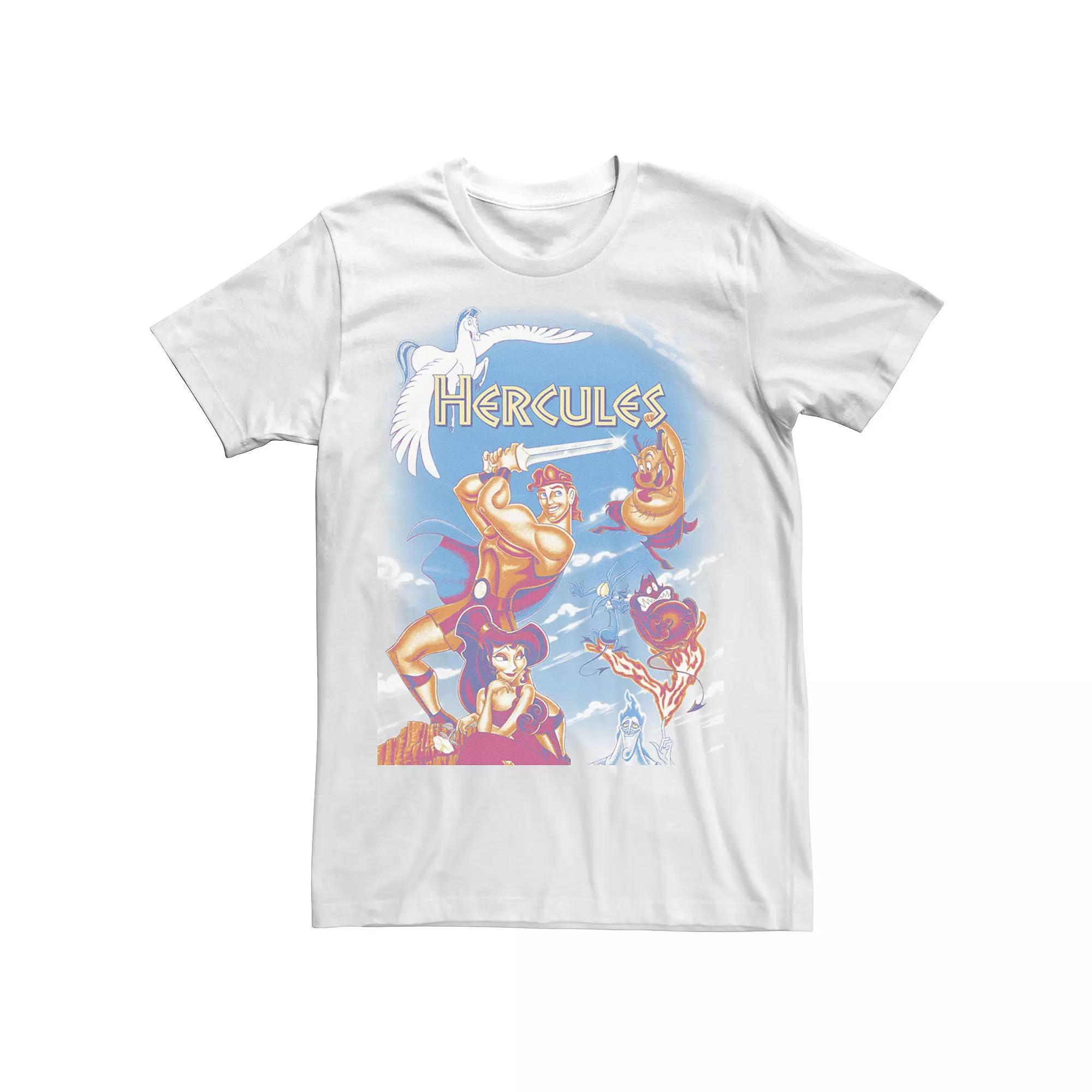 Big & Tall Disney Hercules Movie Poster DVD Cover Tee, Men's, Size: LT, White Product Image