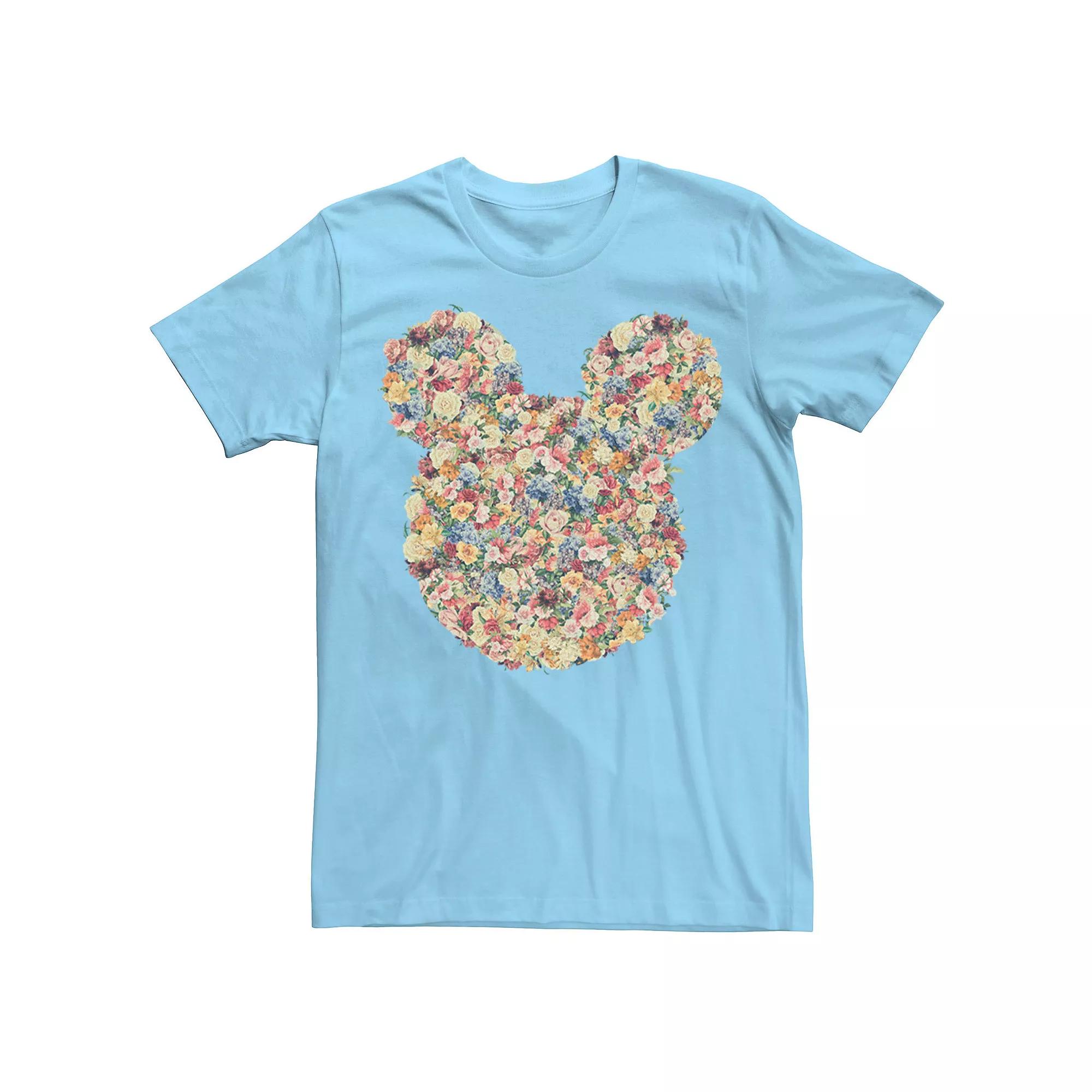 Disney's Mickey And Friends Mickey Mouse Men's Floral Fill Tee,  Product Image