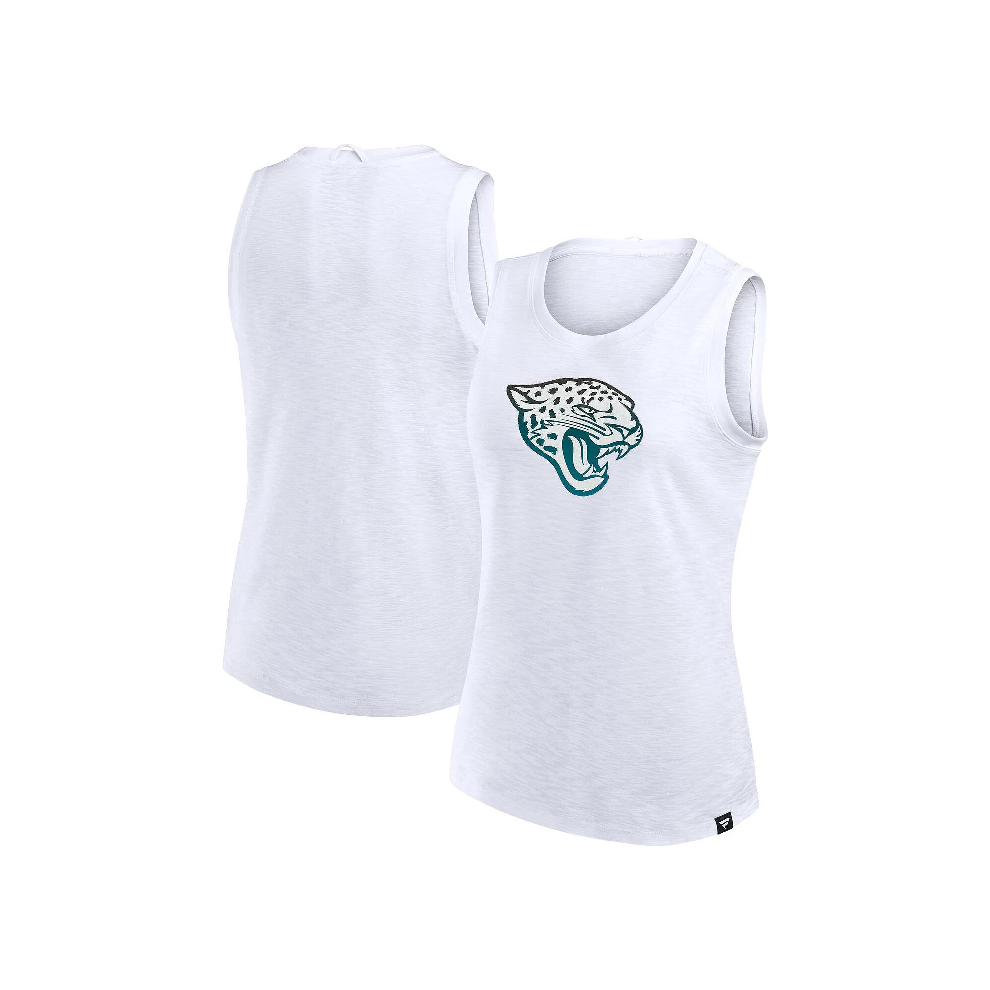 Women's Fanatics White Jacksonville Jaguars Slub Tank Top,  Product Image