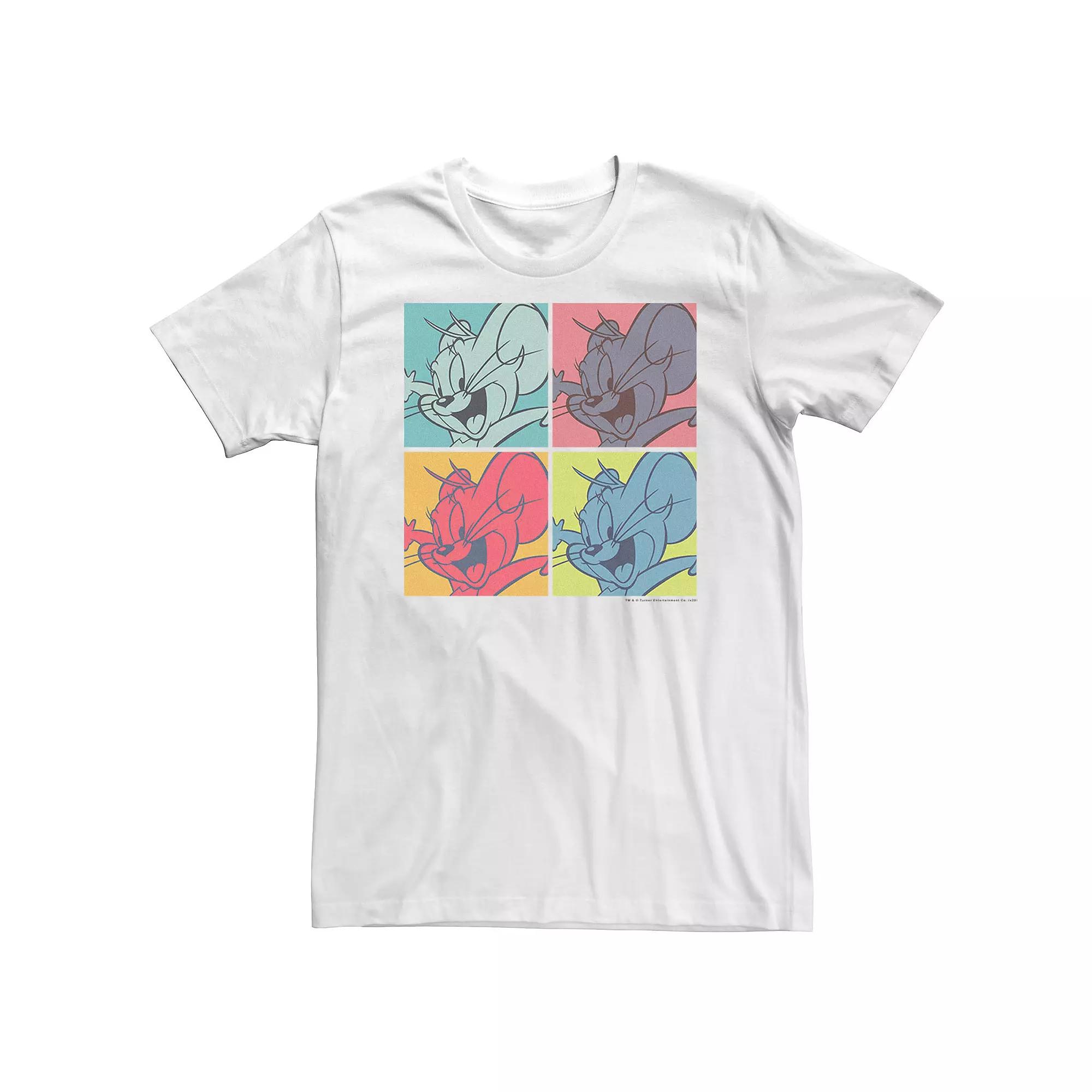 Big & Tall Tom And Jerry Pop Art Box Up Tee, Men's,  Product Image