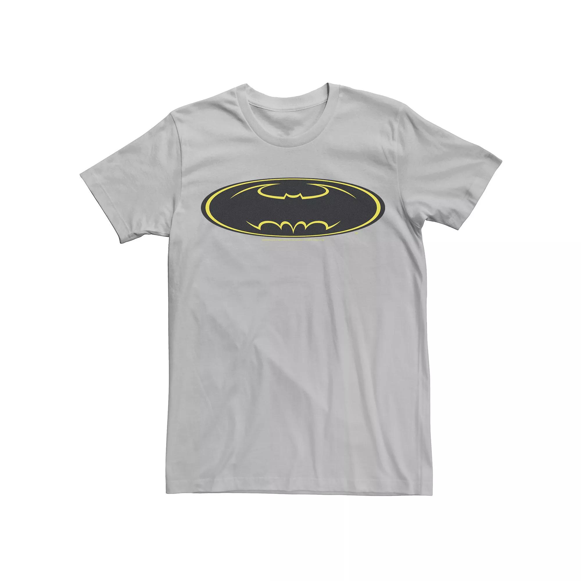 Men's DC Comics Batman Yellow Line Chest Logo Tee,  Product Image