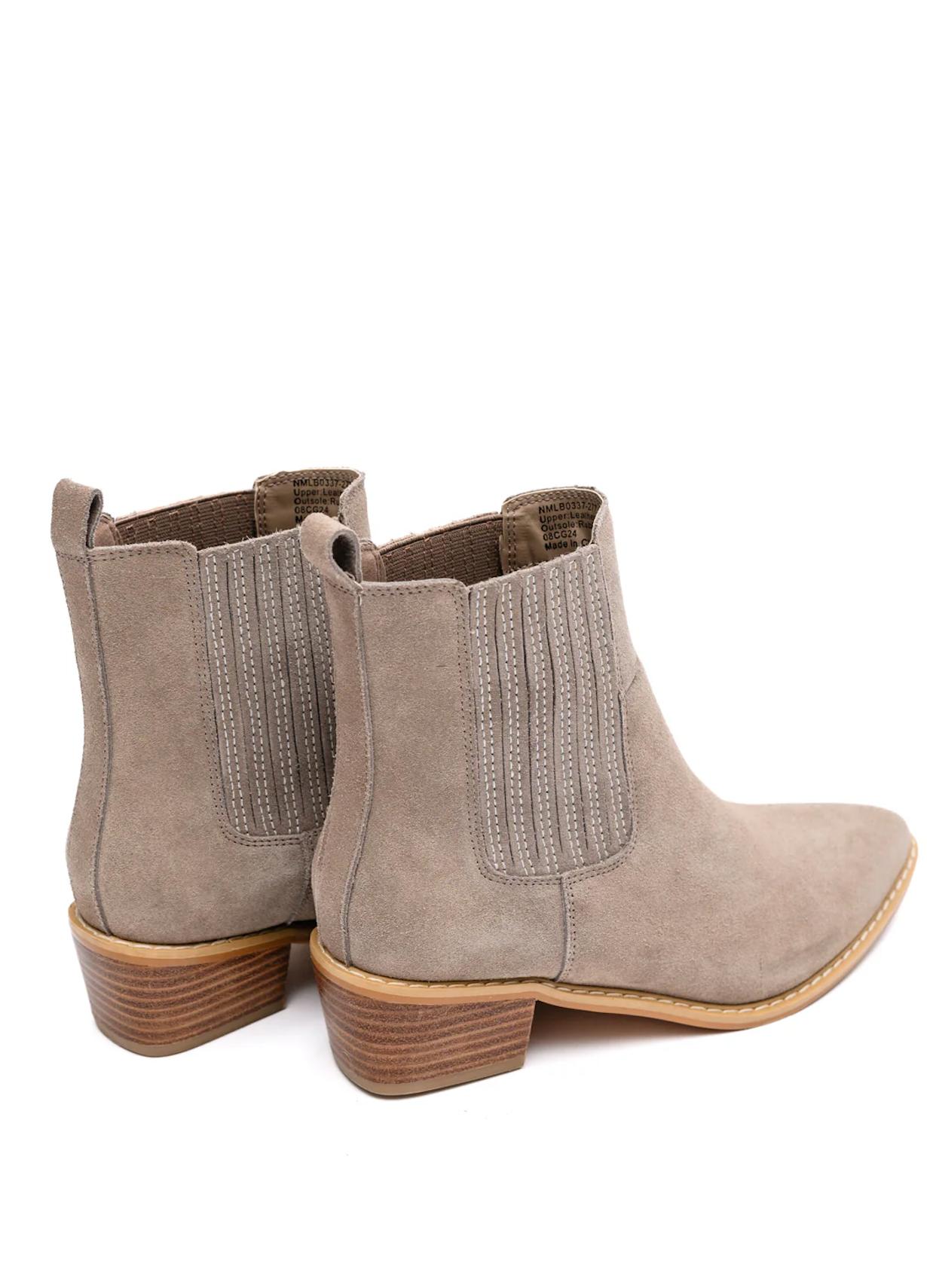 Leonor Suede Ankle Boot in Taupe (Online Exclusive) Product Image