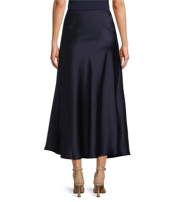 Lucy Paris Satin Midi Slip Skirt Product Image