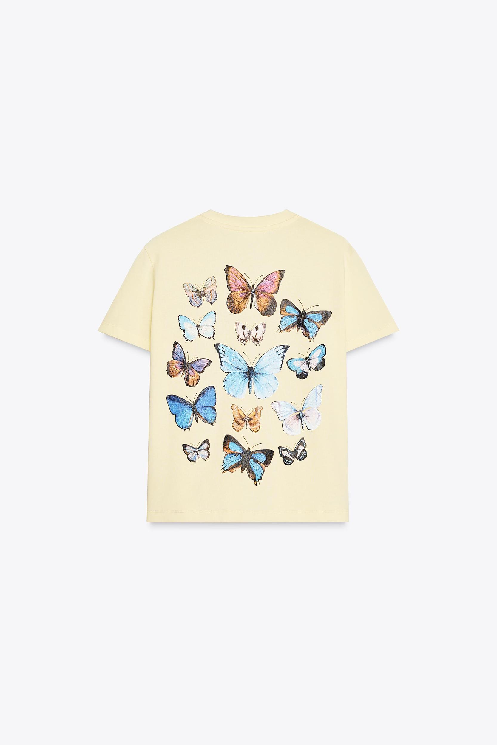 MARIAN ELLIS ROWAN BUTTERFLY PRINT T-SHIRT Product Image
