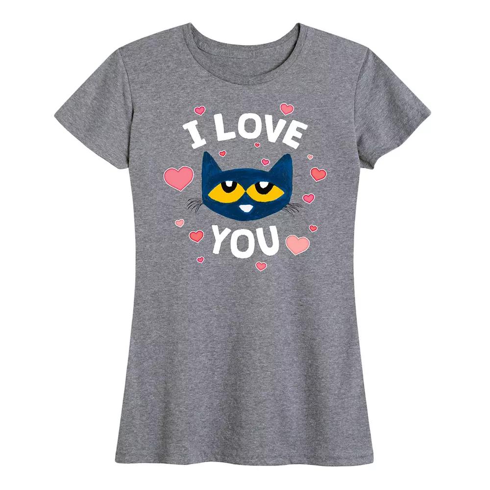 Women's Pete The Cat I Love You Pete Face Graphic Tee,  Product Image