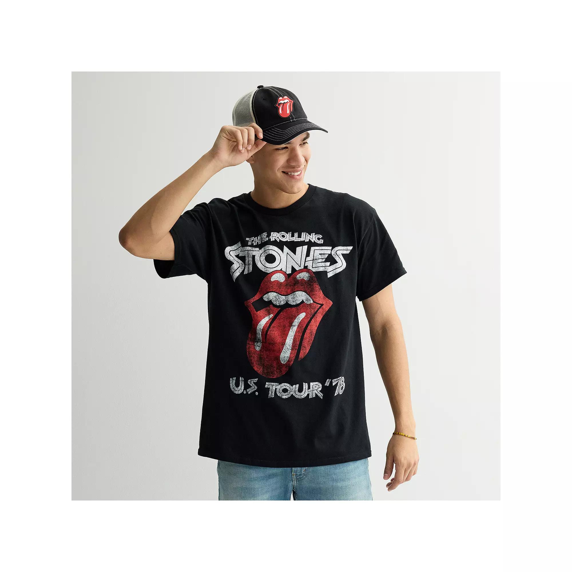 Men's The Rolling Stones Classic U.S. Tour '78 Crewneck Graphic Tee, Size: Small, Black Product Image