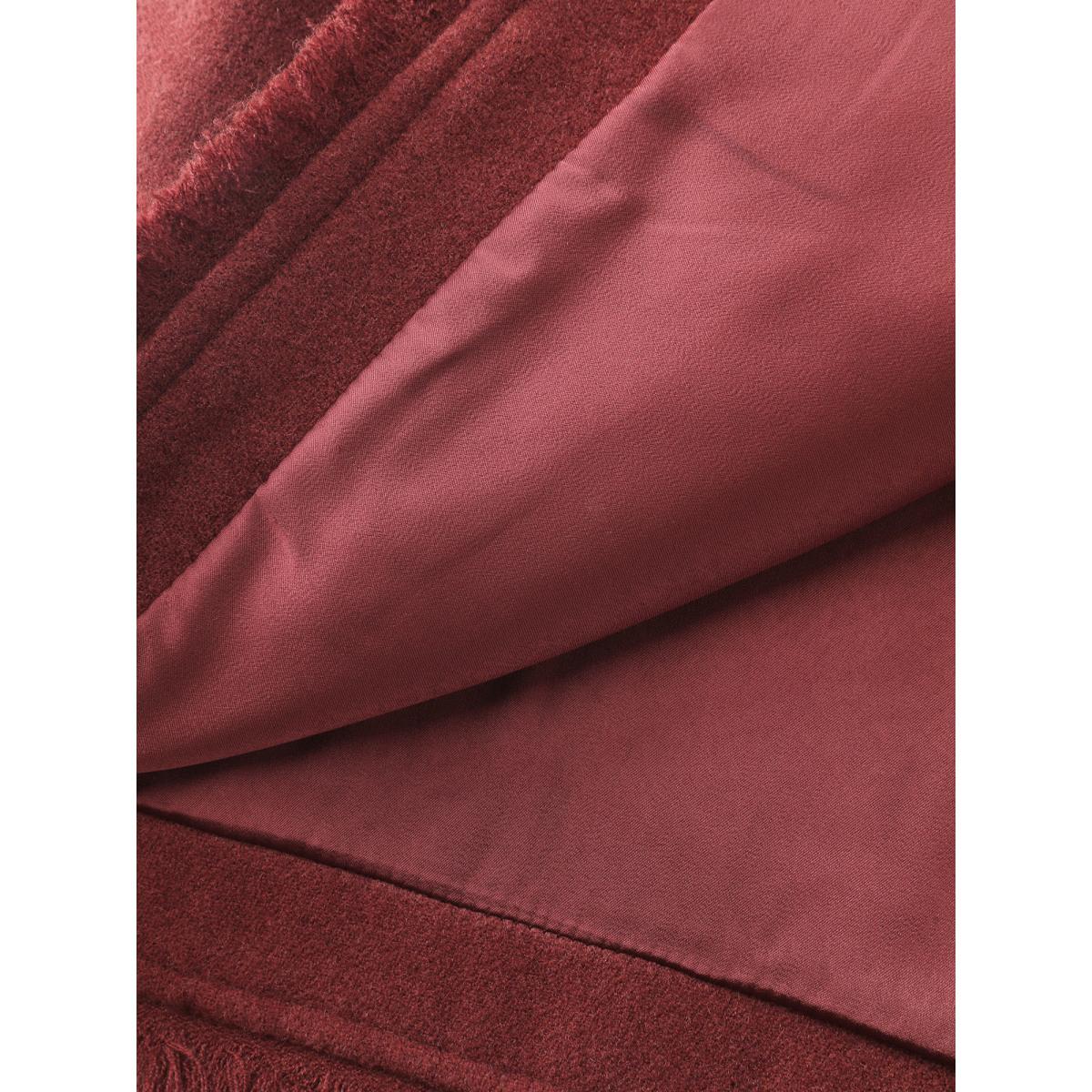 Plus Size Frayed Edges Button-Down Jacket Women Russet Slanted pocket Office Jackets BloomChic 26/4X Product Image