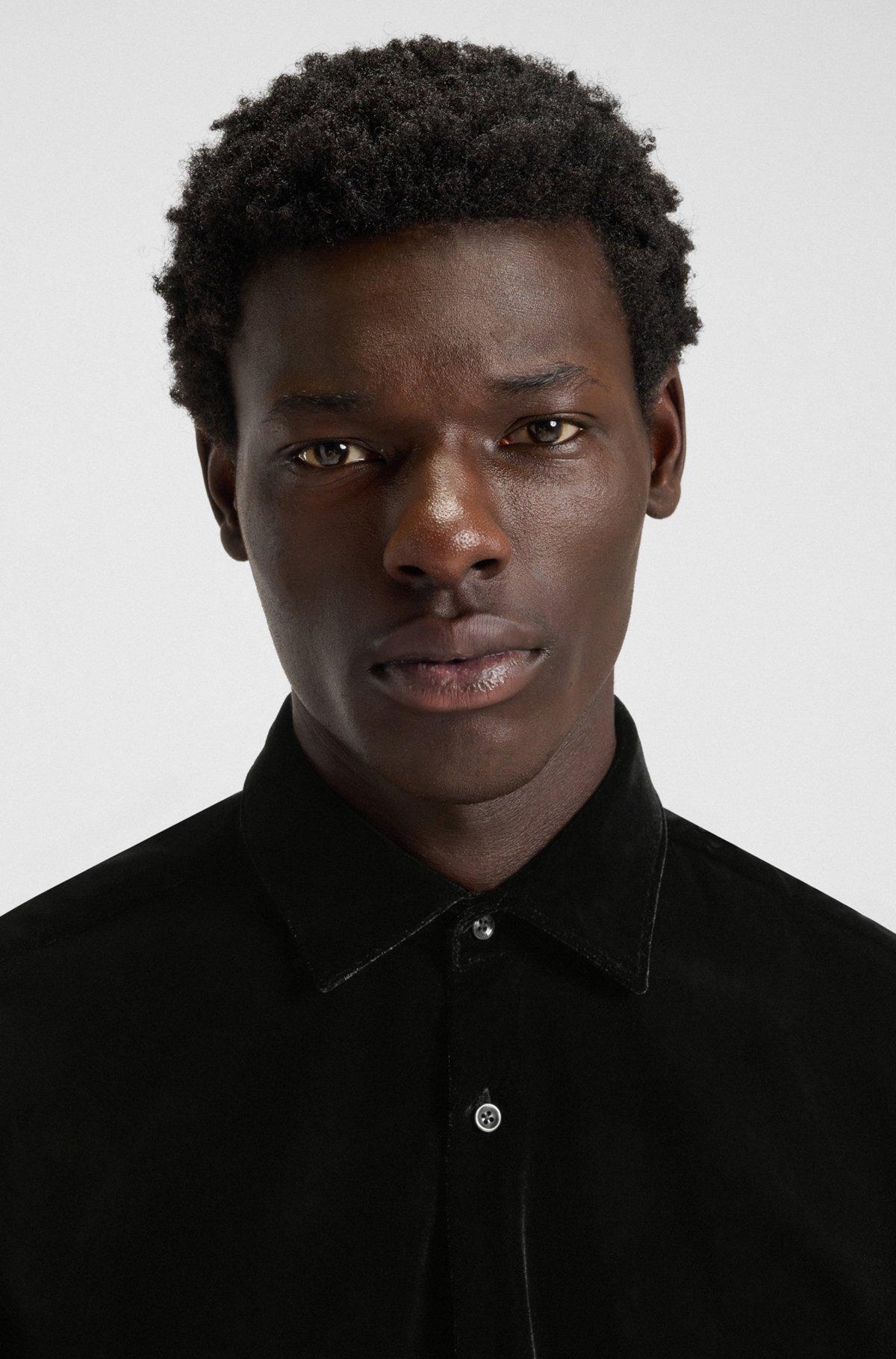 Slim-fit shirt in stretch poplin Product Image