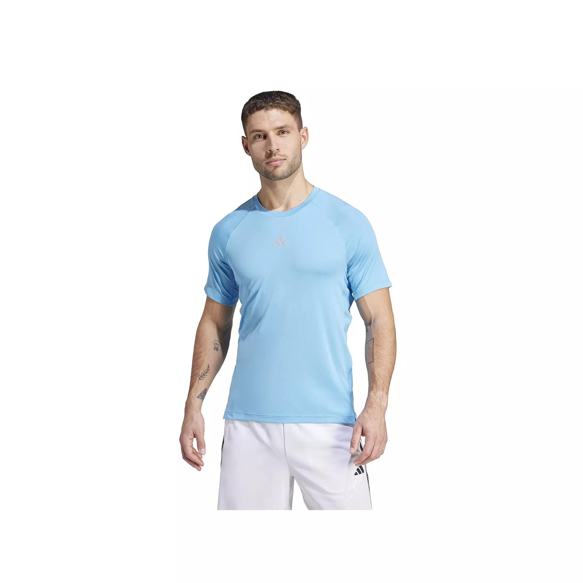 Men's adidas Gym+ Training Tee, Size: XXL, Semi Blue Burst Product Image