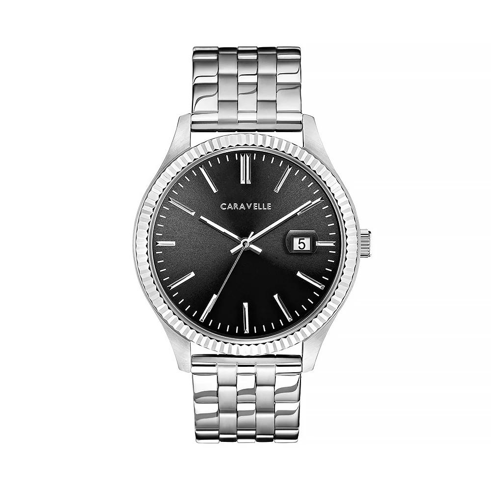 Caravelle Men's Stainless Steel Watch - 43B157, Size: Large, Silver Tone Product Image