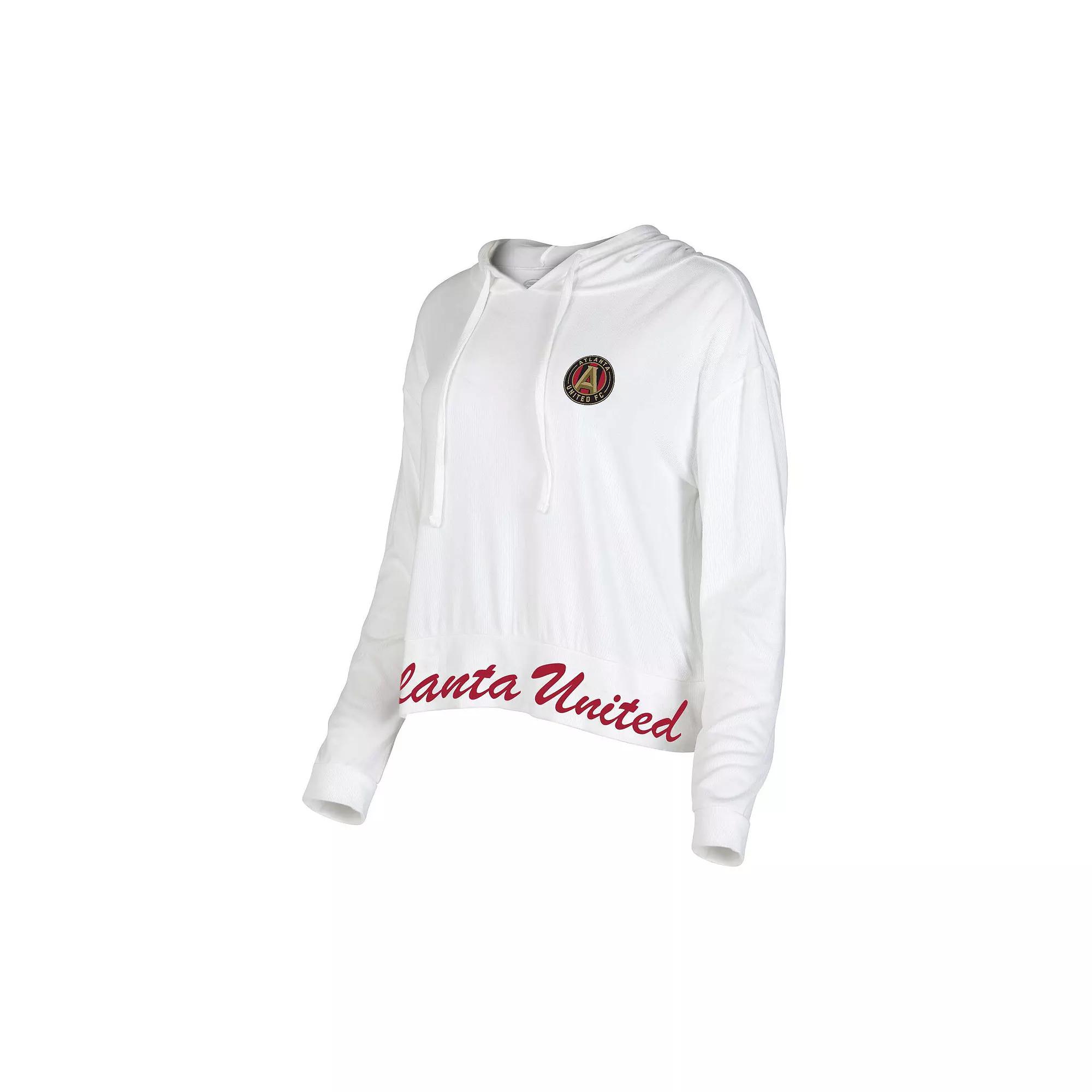 Women's Concepts Sport White Atlanta United FC Accord Hoodie Long Sleeve Top,  Product Image
