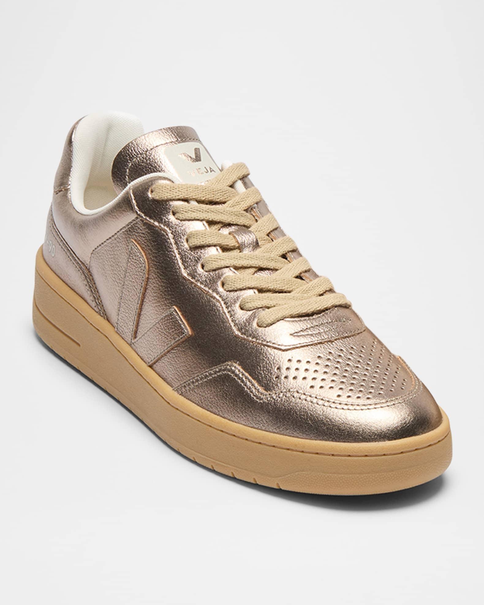 V-90 Metallic Leather Low-Top Sneakers Product Image