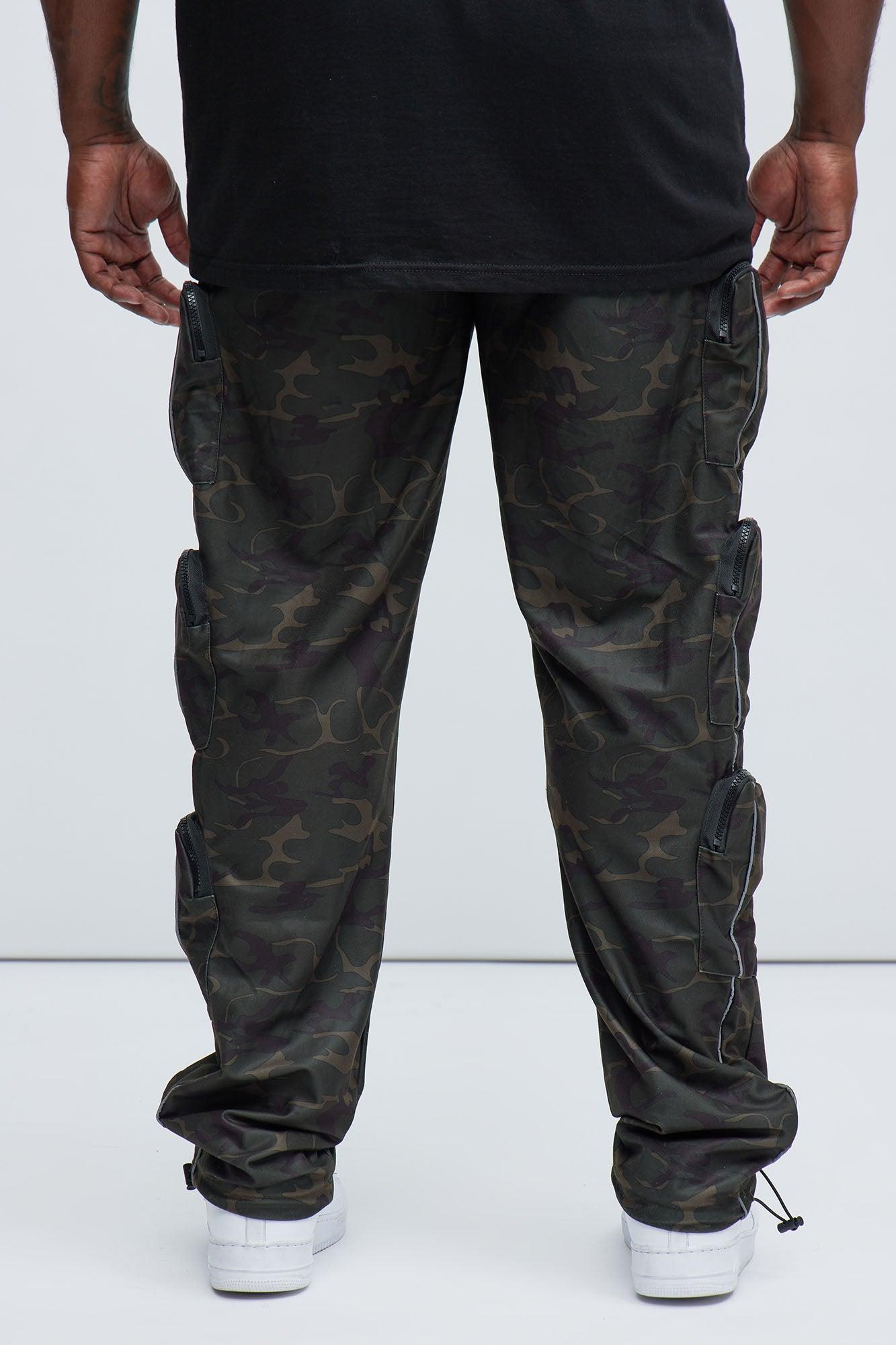 I Got You Cargo Baggy Track Pants - Camouflage Product Image