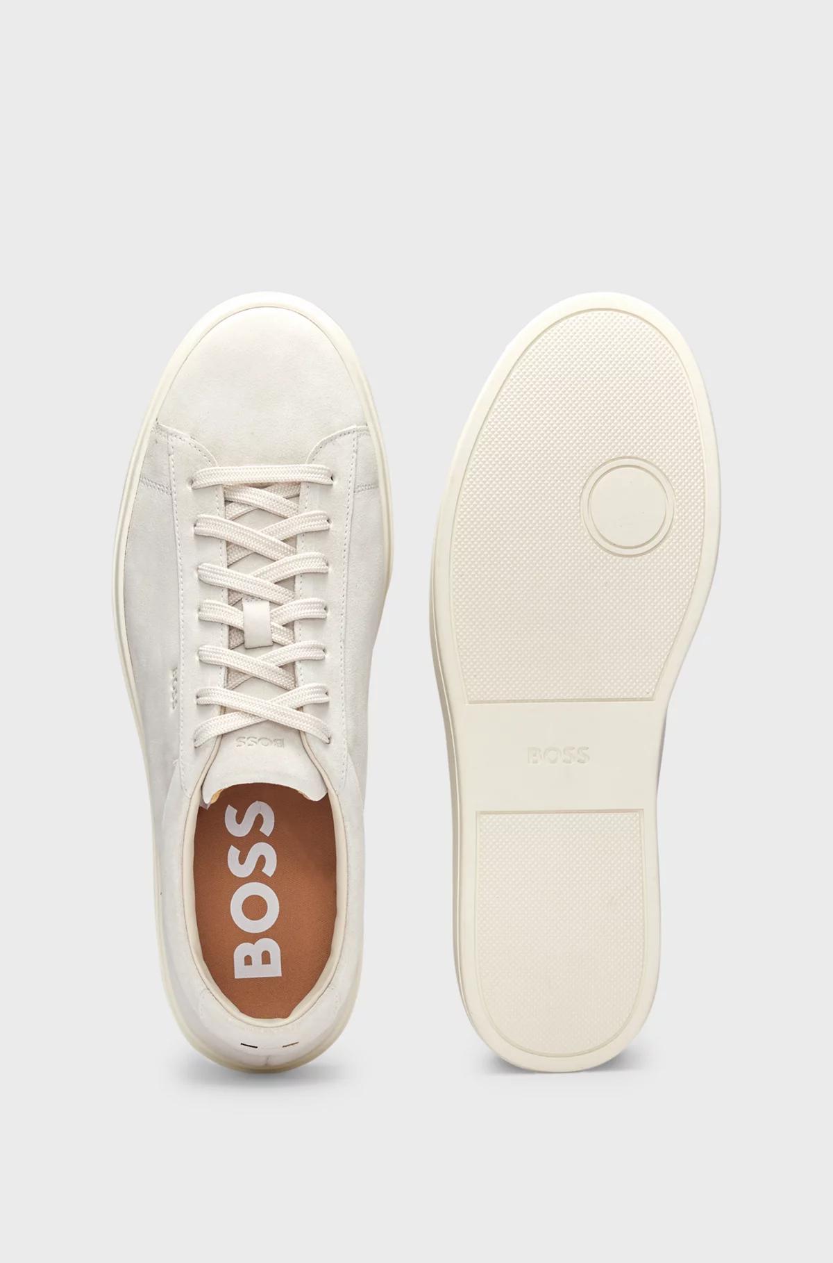 Boss Suede Trainers with Rubber Outsole Product Image