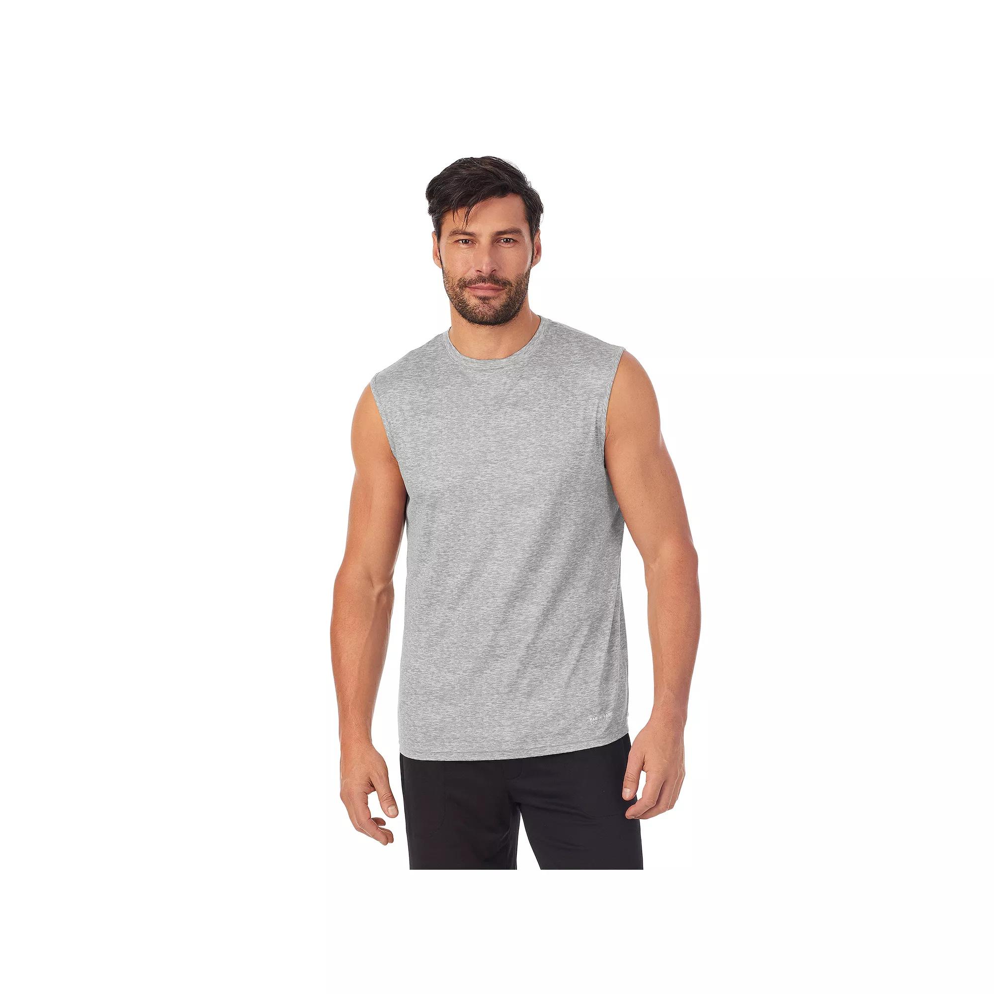 Men's Cuddl Duds® Far-Infrared Sleep Enhance Sleeveless Pajama Shirt, Size: Large, Grey Gray Product Image